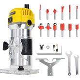 Router Madera + 12 Brocas 110 V 450 W