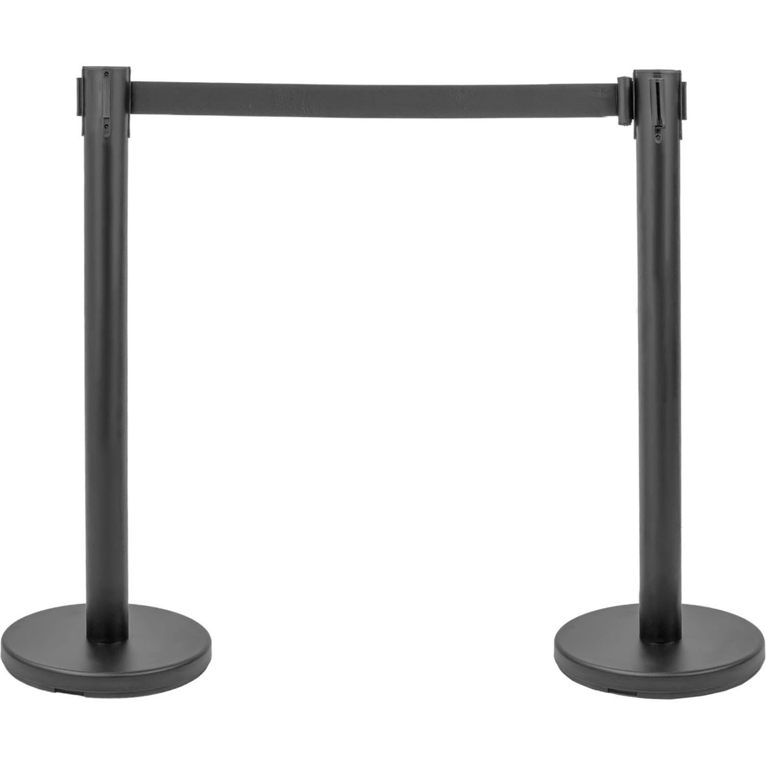 Postes Delimitadores Unifila Cinta Retractil Negra Fila 2pz Color Del Poste Negro