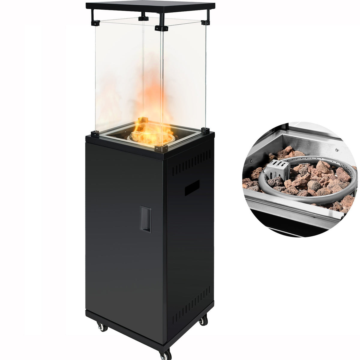 Hogera Fogata Torre Calentador Con Cristal Gas Propano