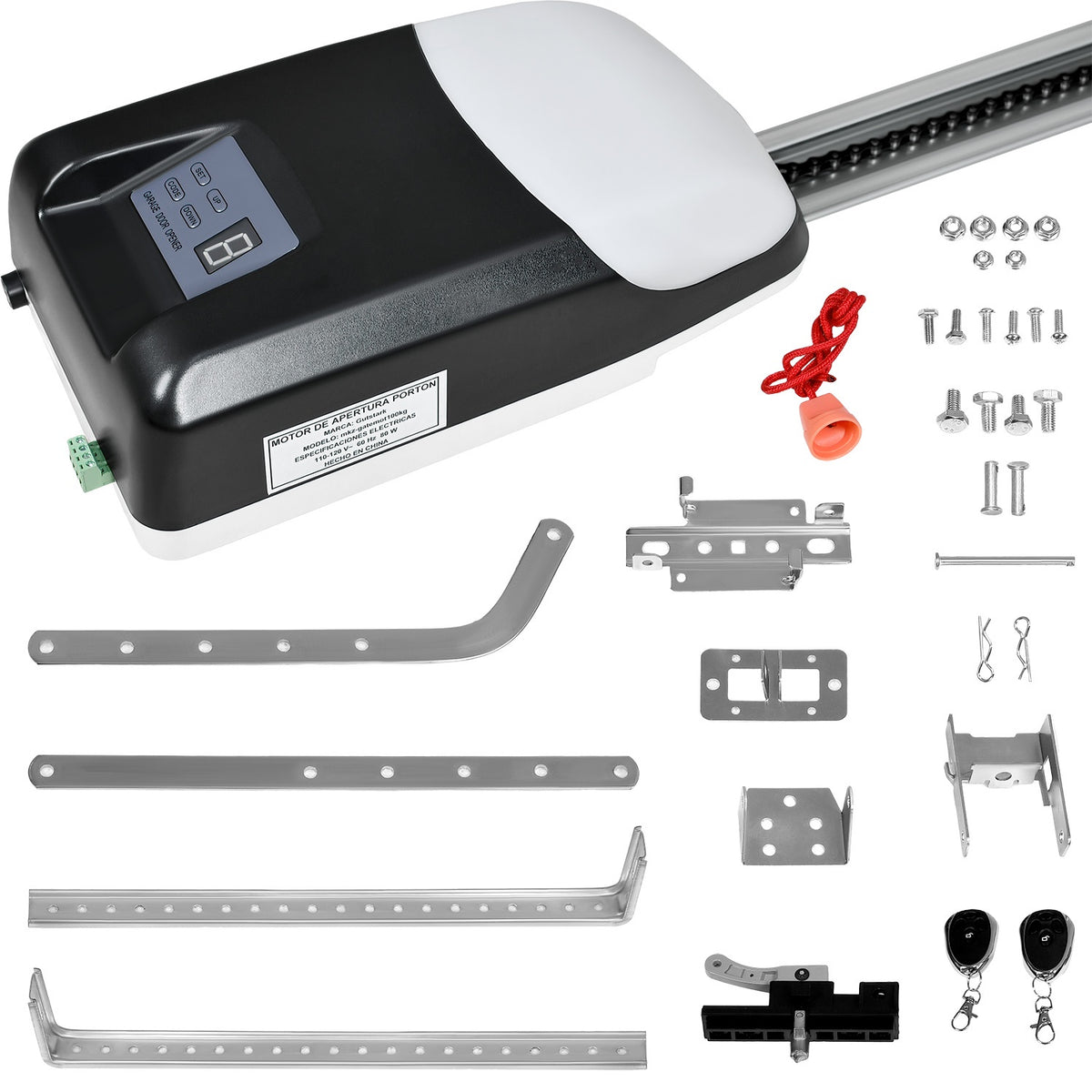 Motor Porton Puerta Corrediza Residencial 2 Controles 100kg
