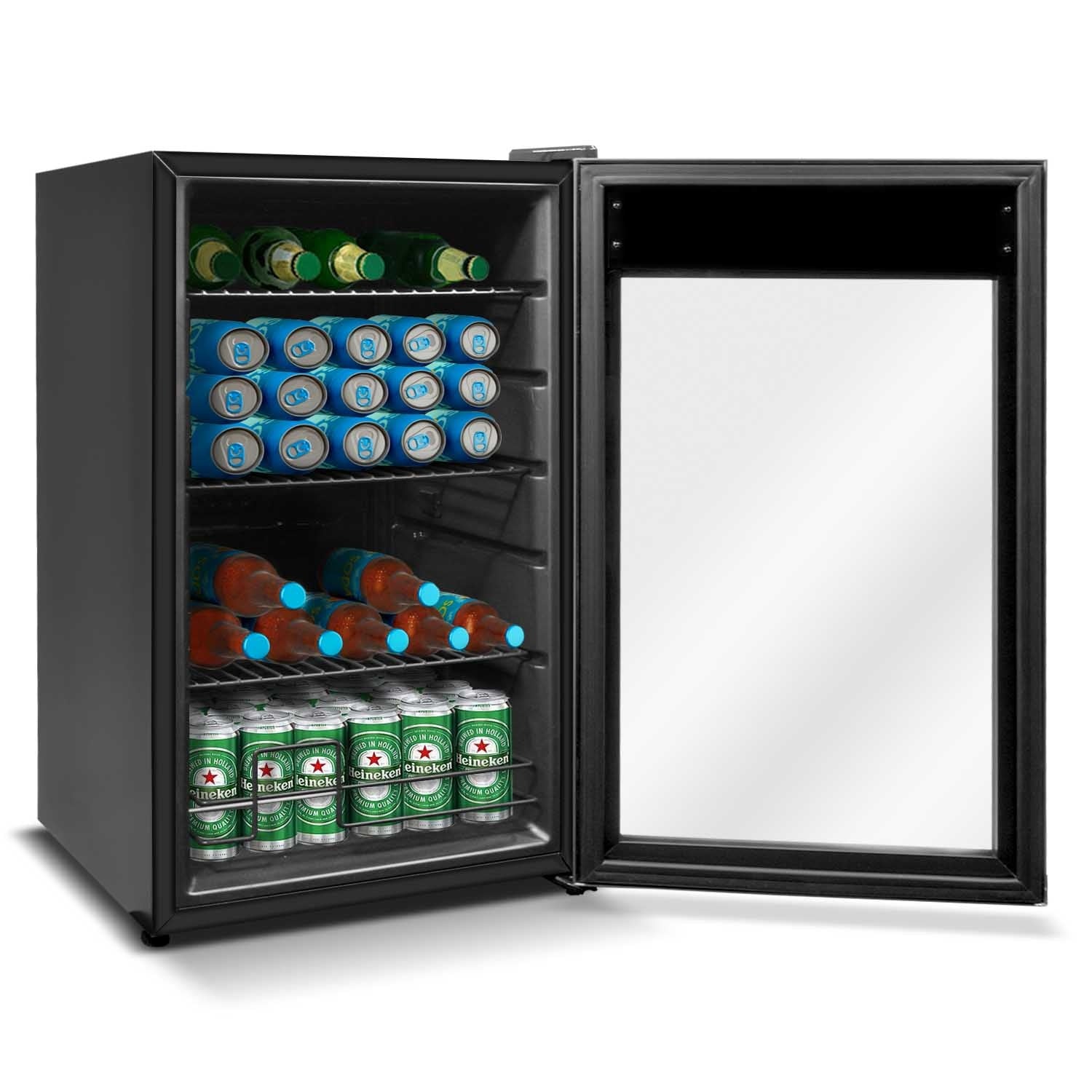 Frigobar 2.4pies Refigerador Digital Tactil Luz Led 85 Latas