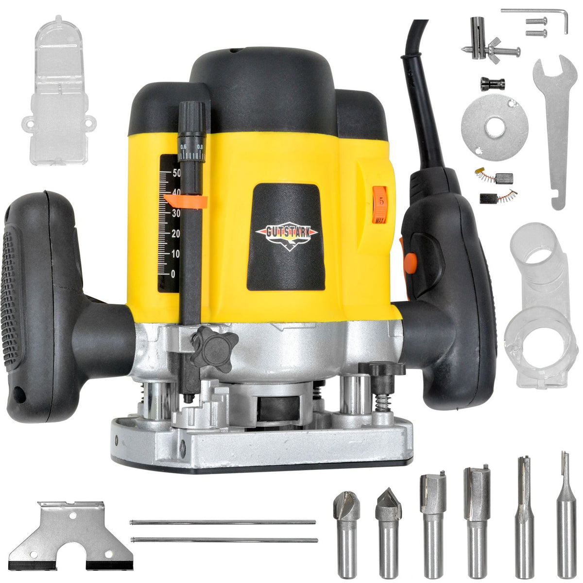 Router Madera + 6 Brocas Carpinteria 1400 W Rebajadora