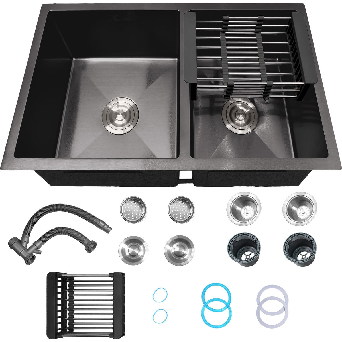 Fregadero Tarja Doble Tina Anti Ruido Acero Inoxidable