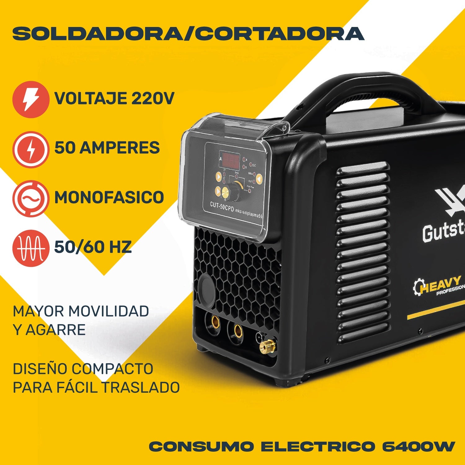 Cortadora Soldadora Plasma 50amp Mma Igbt Inverter 110v-220v