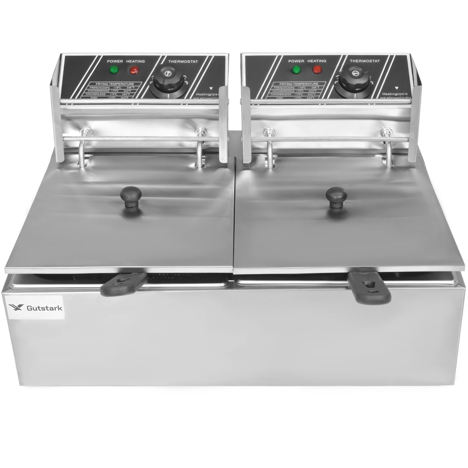Freidora Electrica Doble Bandeja 12l Acero Inoxidable