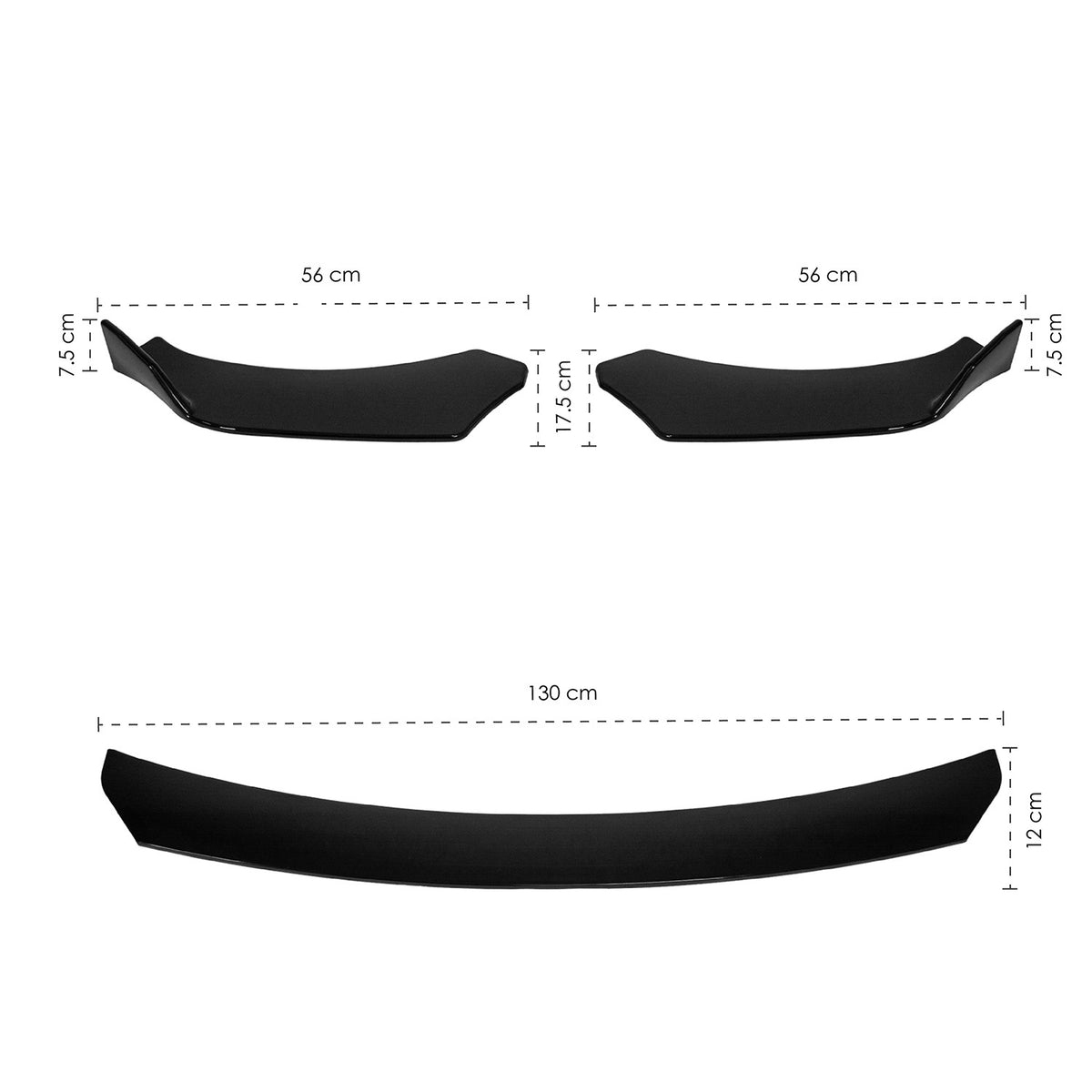 Lip Splitter Delantero Universal Autos Lujo Defensa 3 Pzs