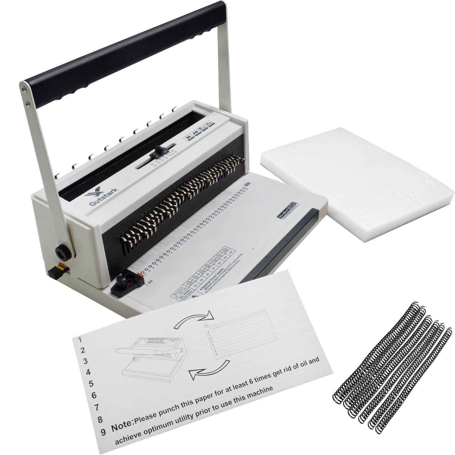 Engargoladora Perforadora Ajustable 120 Hojas 34 Ojales