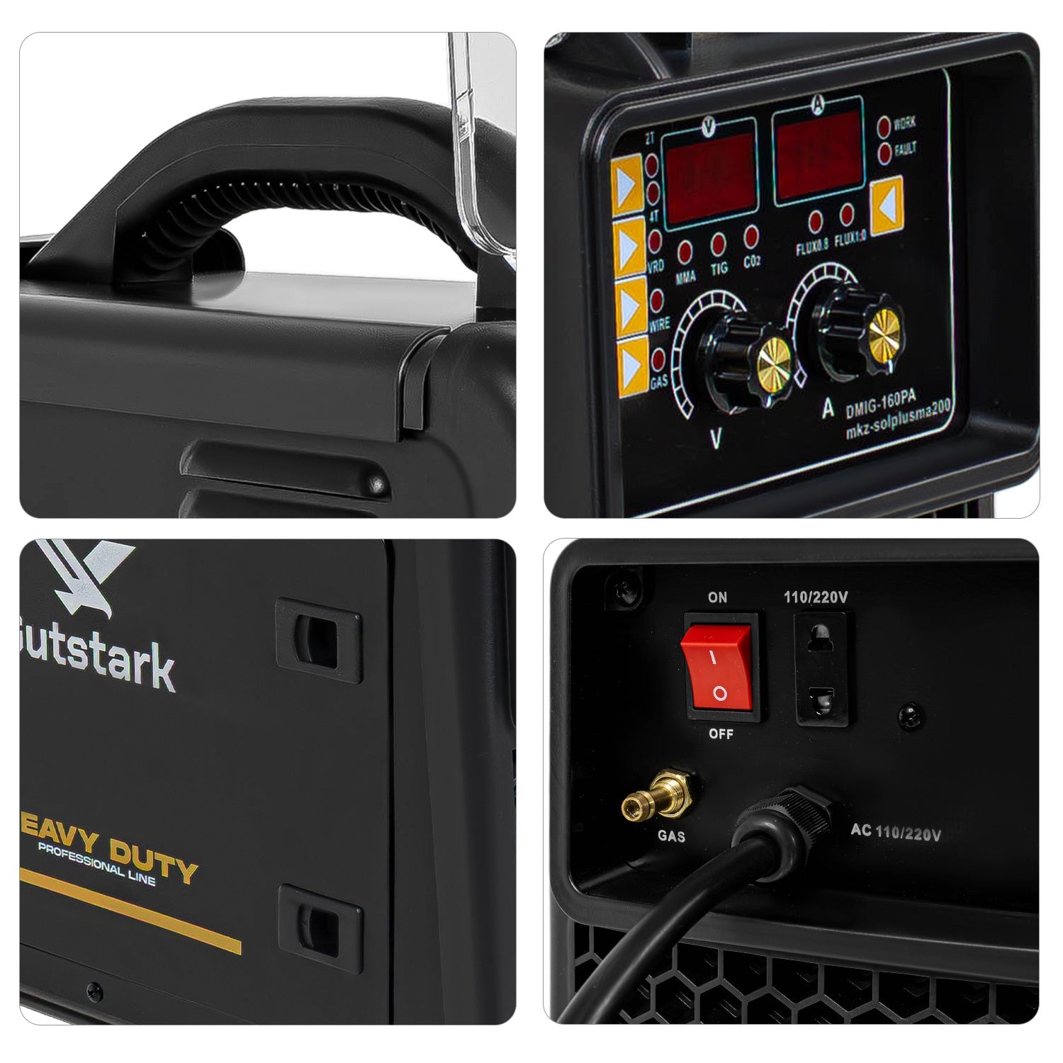 Soldadora Micro Alambre 200a Heavy Duty Igbt Mma Mig Tig Co2