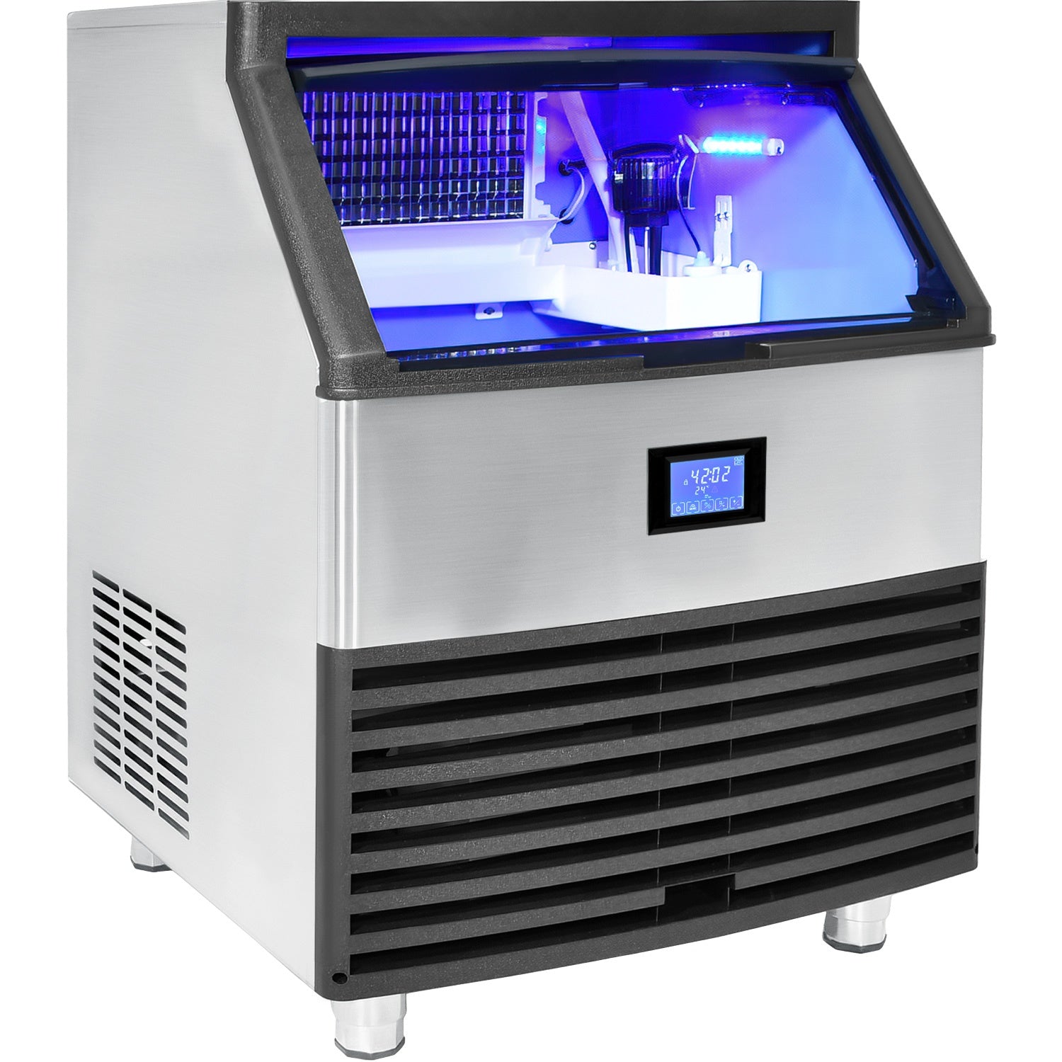 Maquina Fabricadora Hielo Comercial 130 Kg Dia Restaurante Color Plata