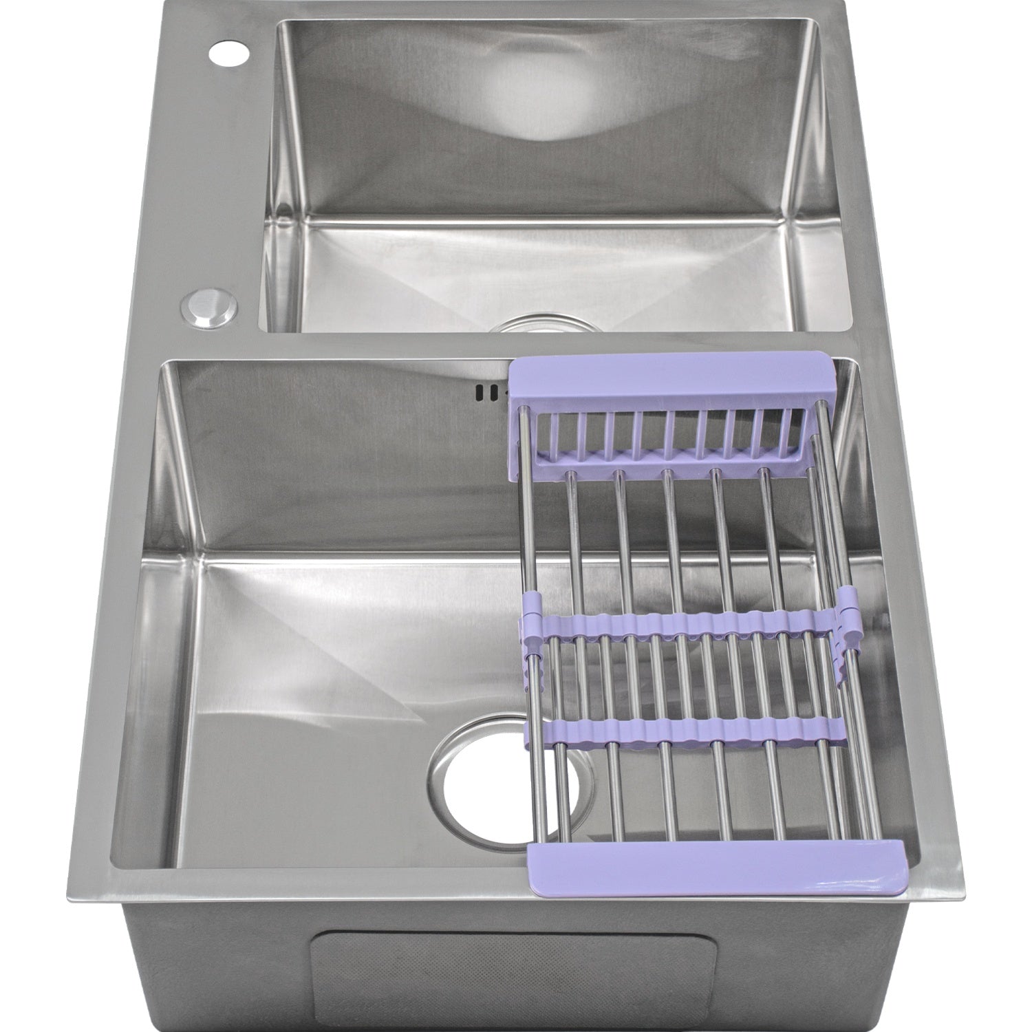 Fregadero Tarja Acero Inox 2 Tinas Anti-ruido + Escurridor
