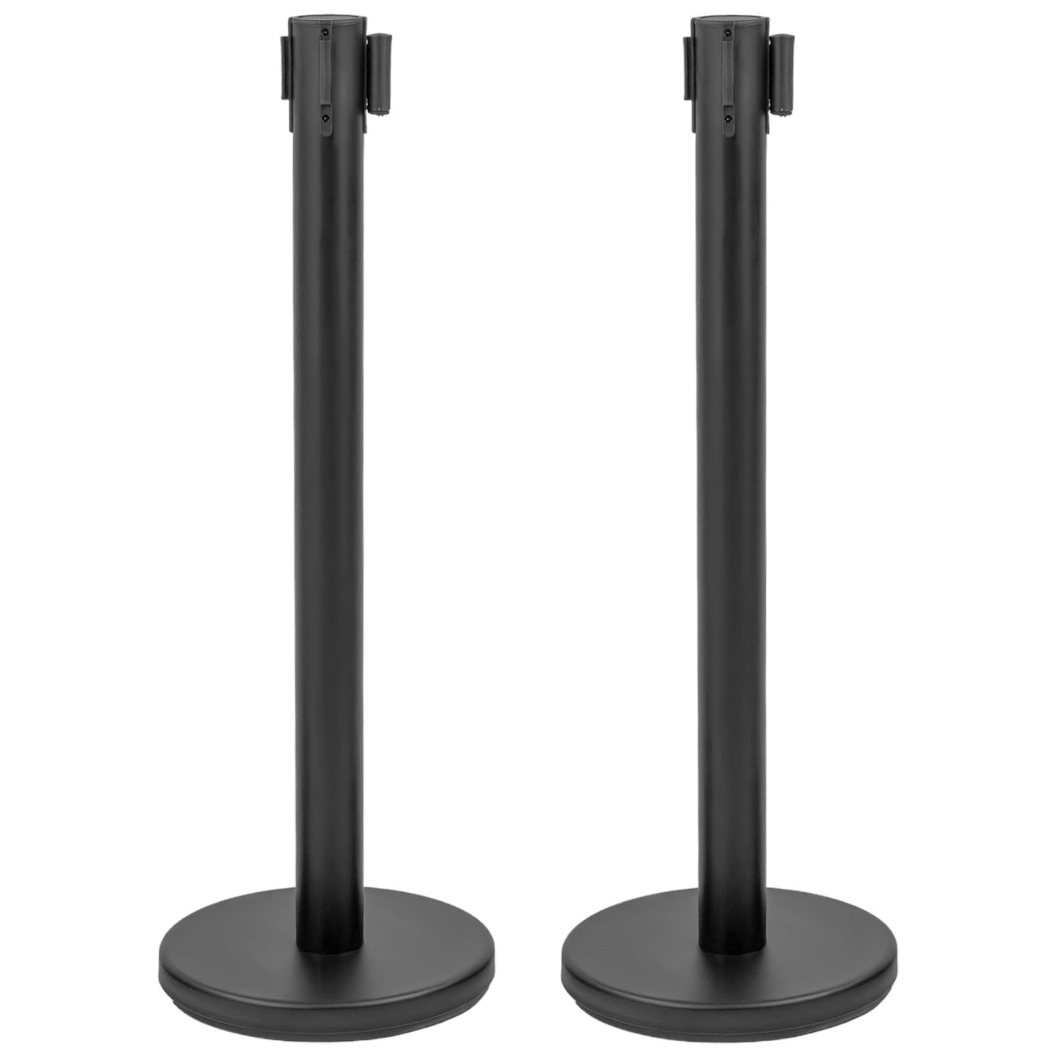Postes Delimitadores Unifila Cinta Retractil Negra Fila 2pz Color Del Poste Negro