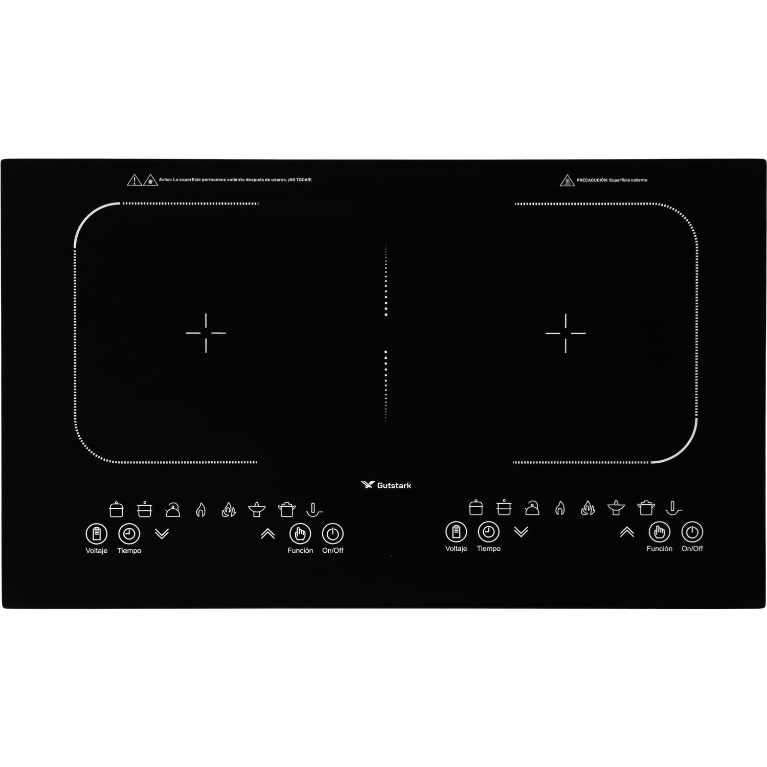 Parrilla Induccion Electrica 2 Zonas 270° 2000w Tactil