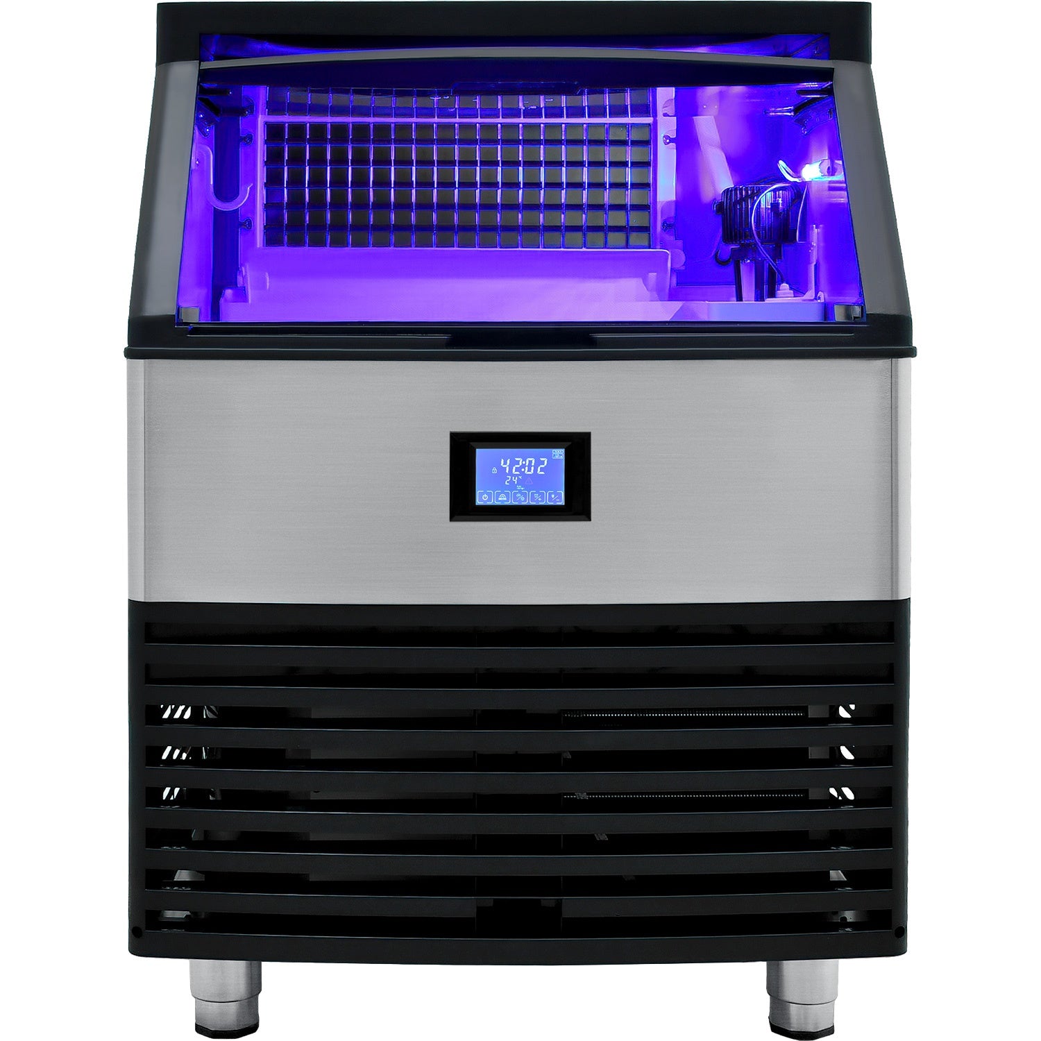 Maquina Fabricadora Hielo Comercial 130 Kg Dia Restaurante Color Plata