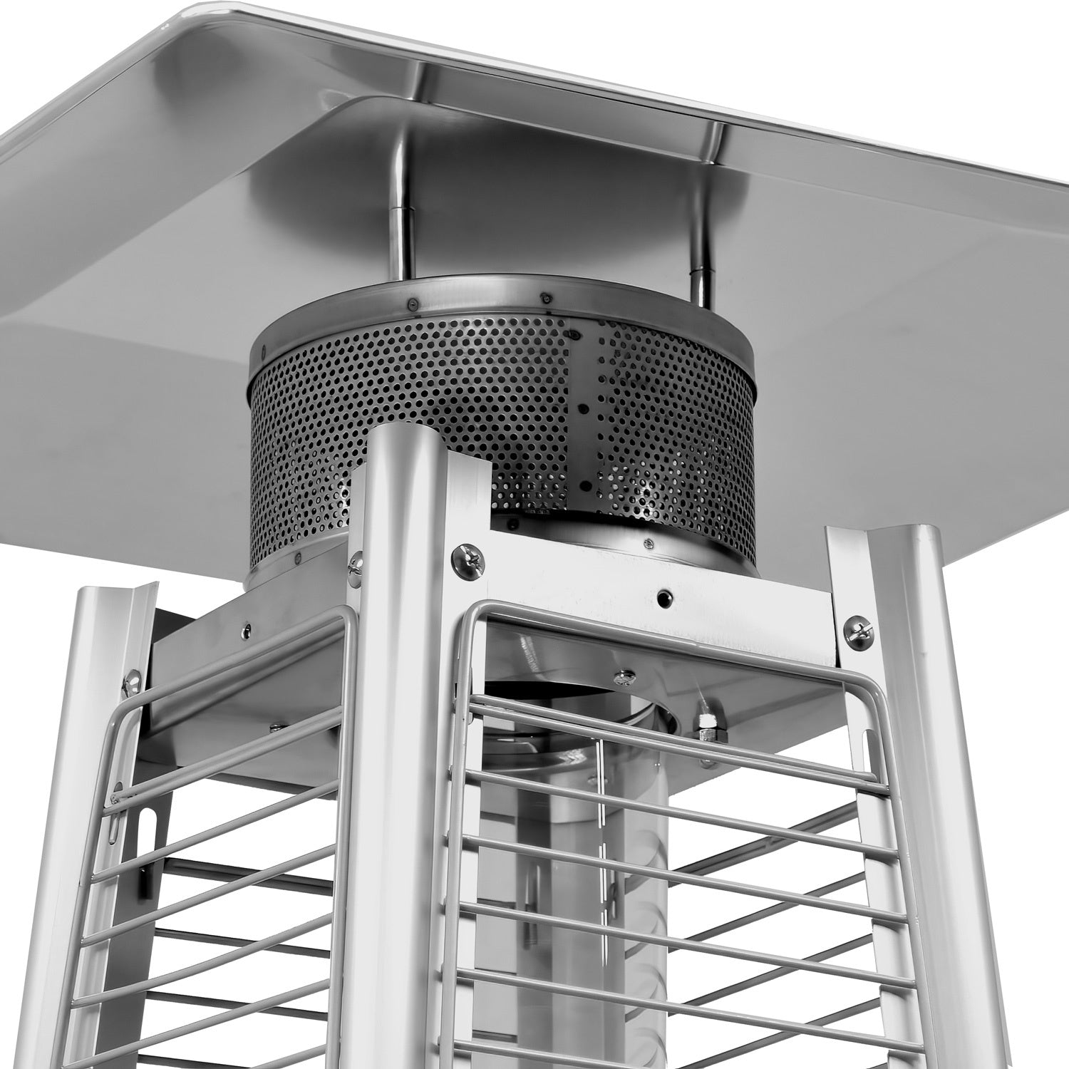 Calefactor Exterior Piramide Calenton Gas Lp Acero Inox 2.2m Color Plata