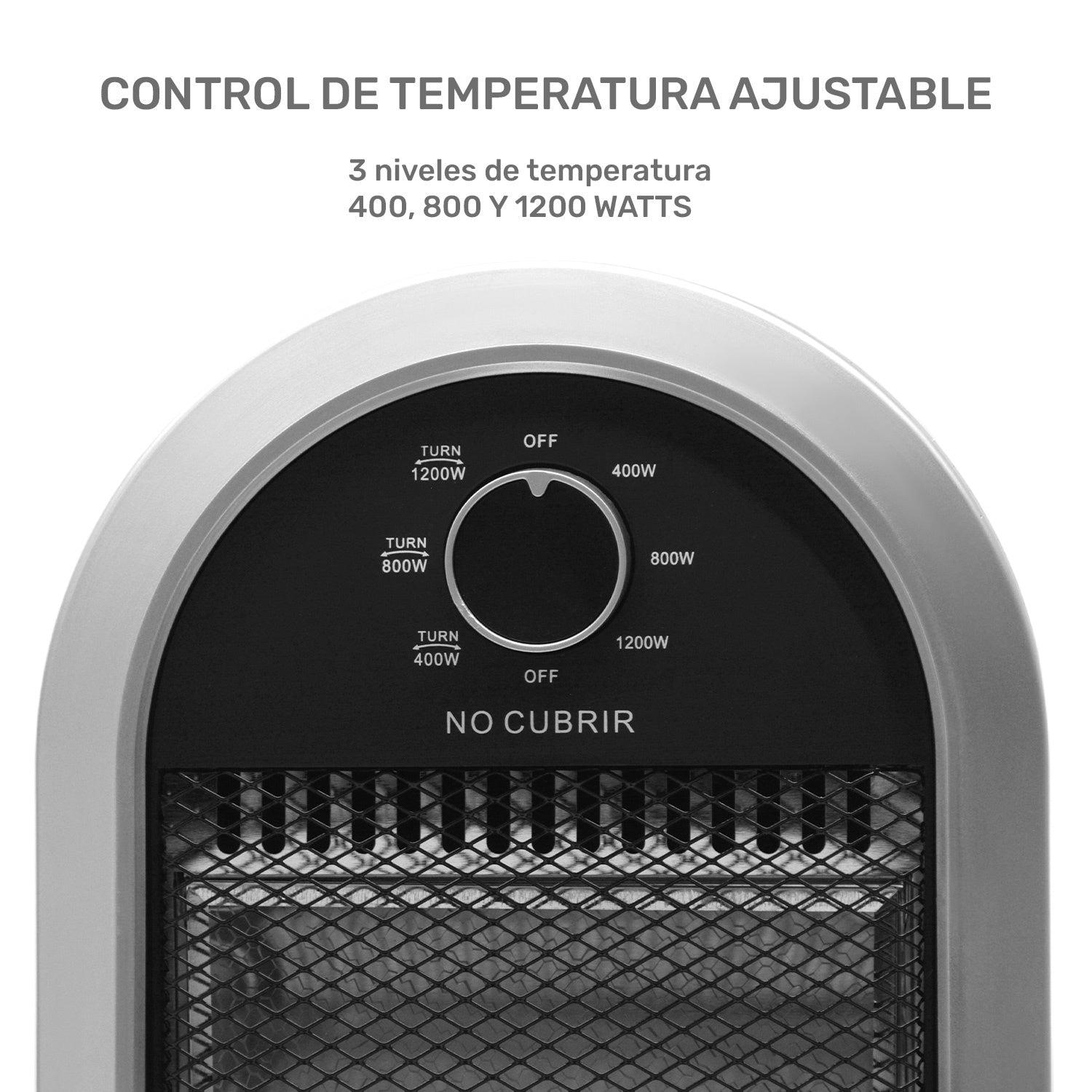 Calefactor Halogeno Oscilacion 90° 6 Ajustes Electrico 1200w