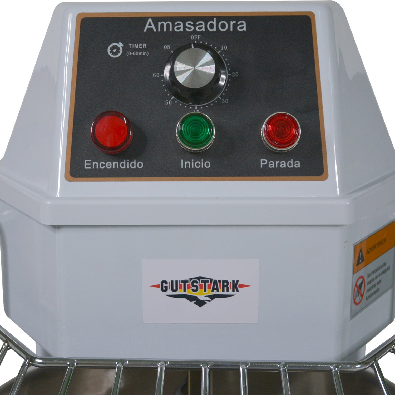 Amasadora Industrial de 20 litros con Tazon de Acero Inoxidable