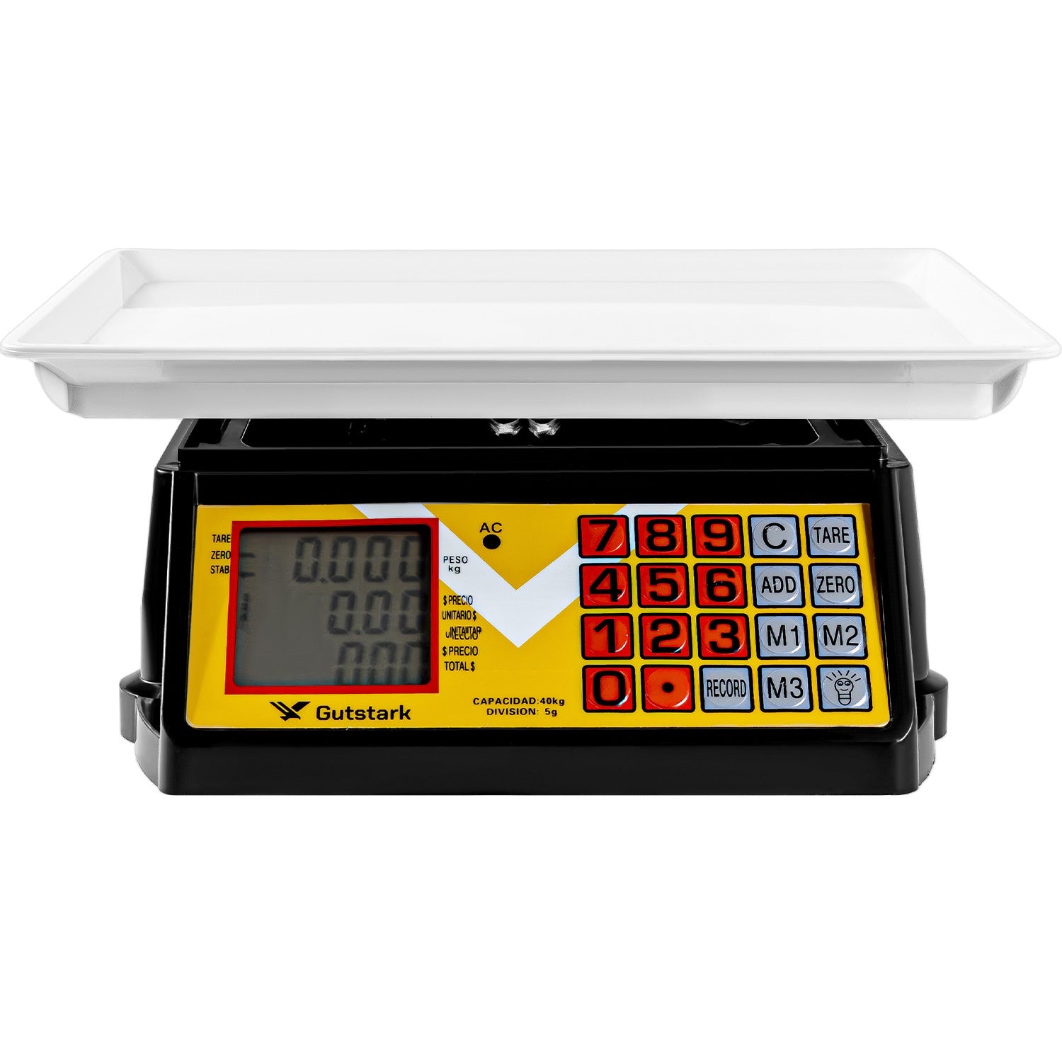 Bascula Comercial Digital 40 Kg Portatil Bateria 30x27x13cm
