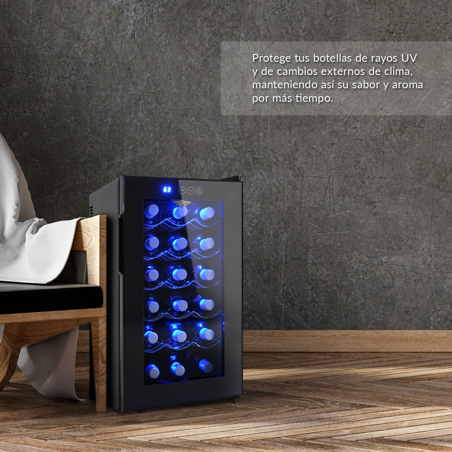 Cava de Vinos Refrigerador 18 Botellas Calidad Exclusive Premium