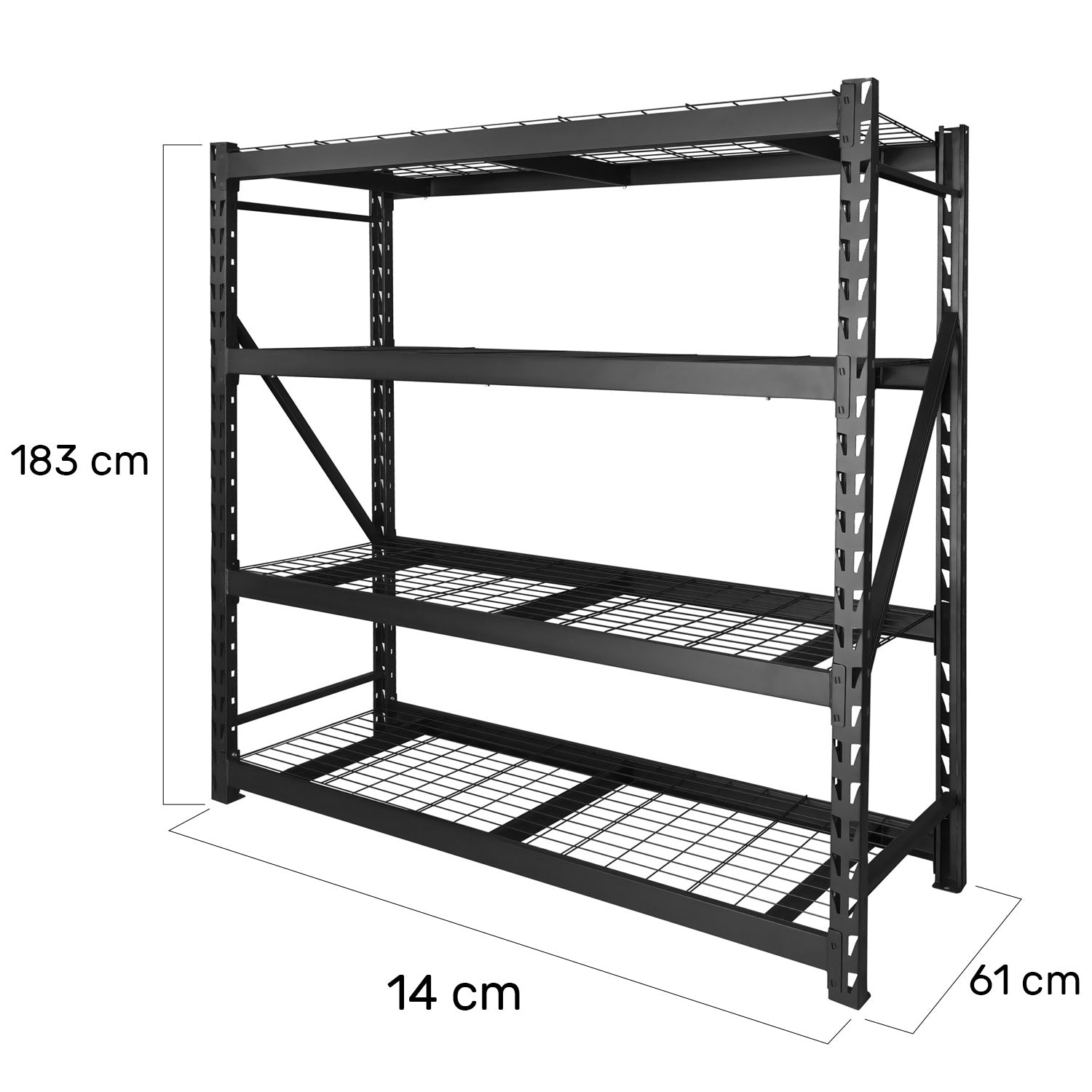 Rack Anaquel Industrial Acero 2177 Kilogramos 8 Viguetas