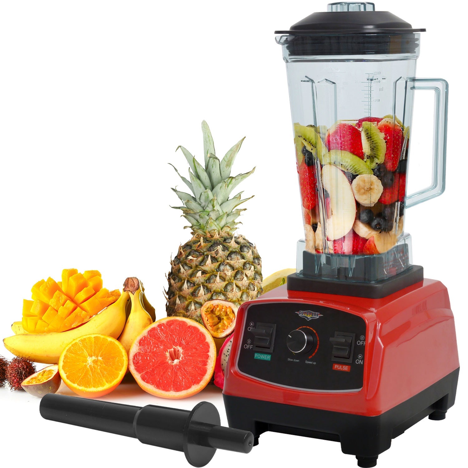 Licuadora Profesional 1500w 2.2l Blender Industrial 6 Aspas