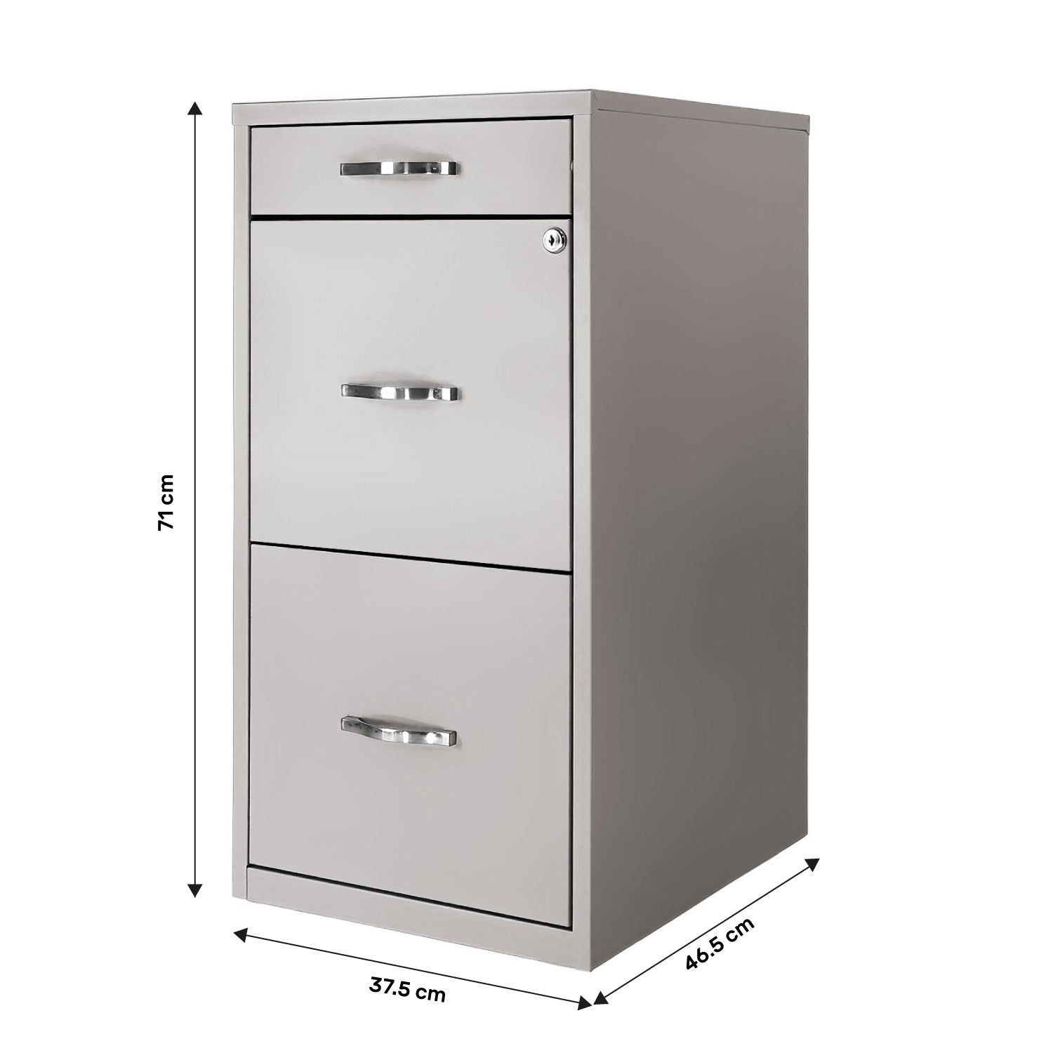 Archivero Metalico 2 Gabinetes + 1 Cajon Papelero Oficina