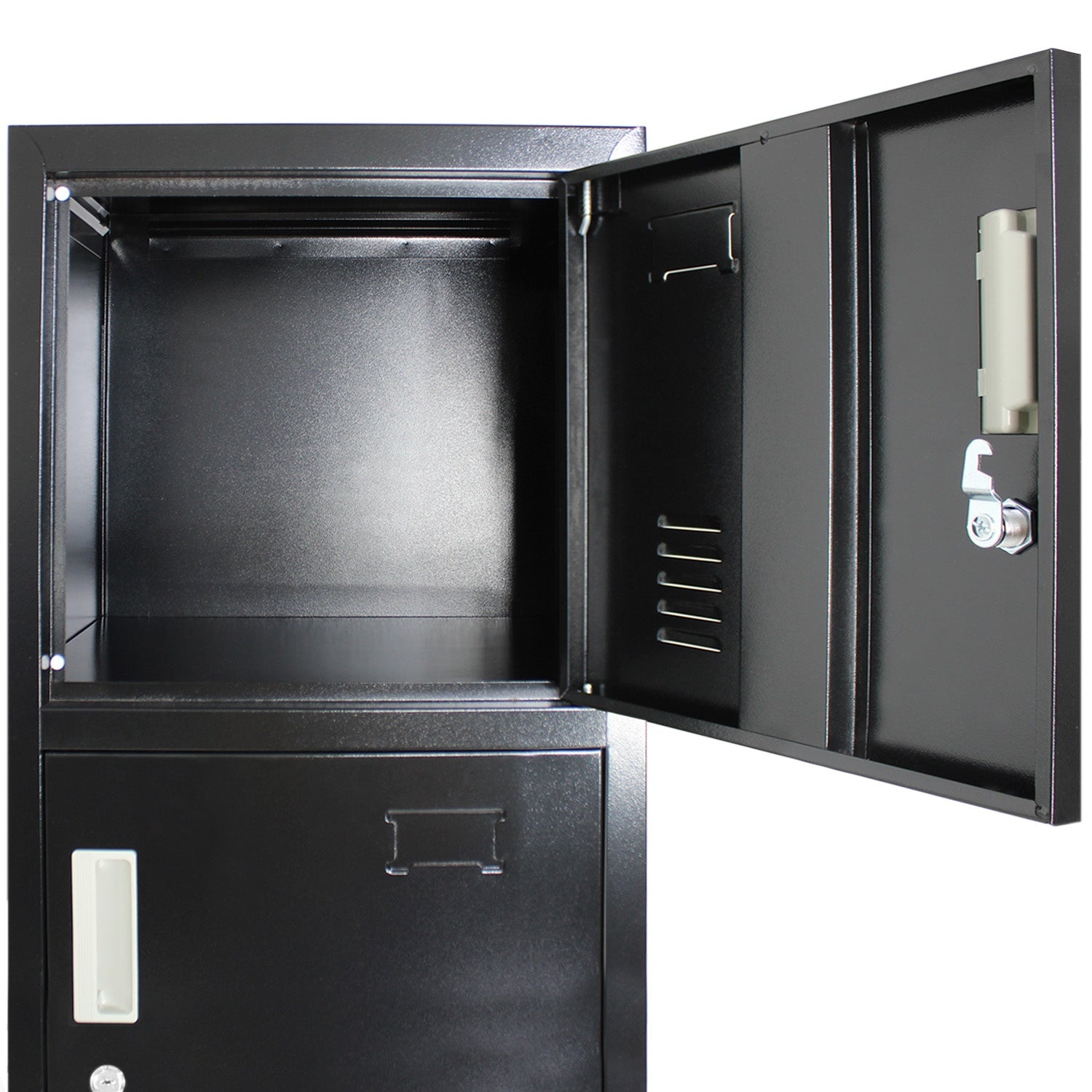 Locker Negro Metalico 5 Puertas Casilleros Oficina Cerradura