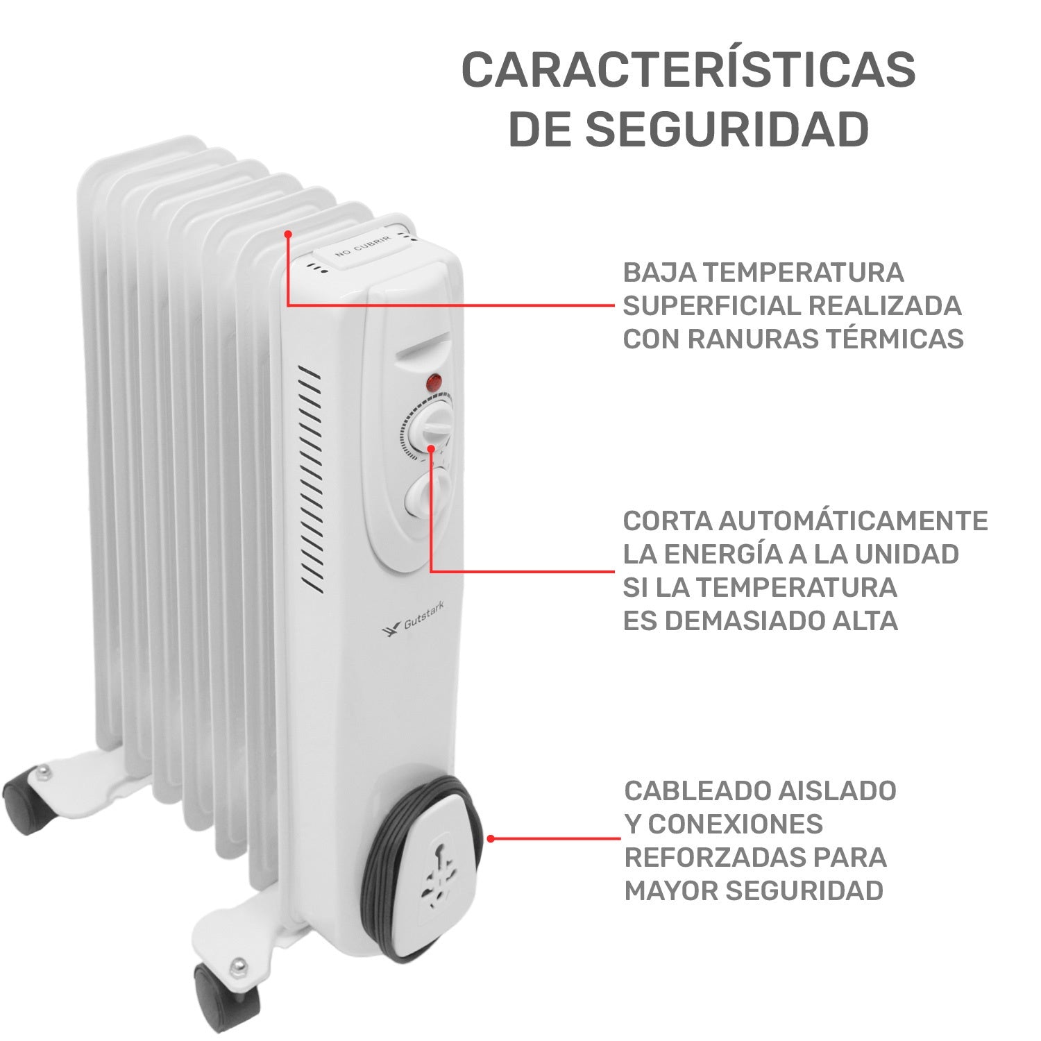 Calentador de Aceite 3 Niveles para Ambiente