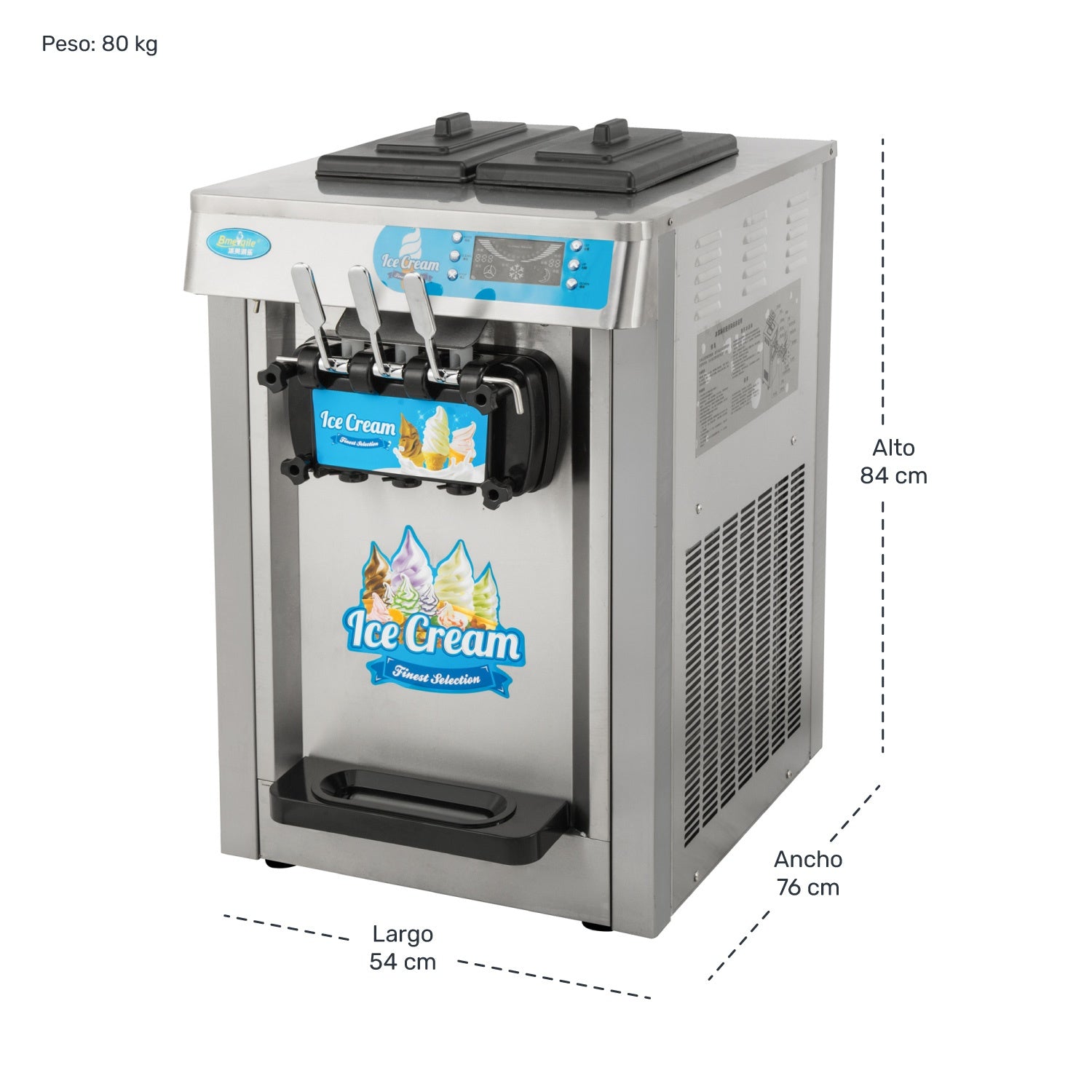 Maquina Helado Suave Yogurt Nieve Comercial 3 Sabores