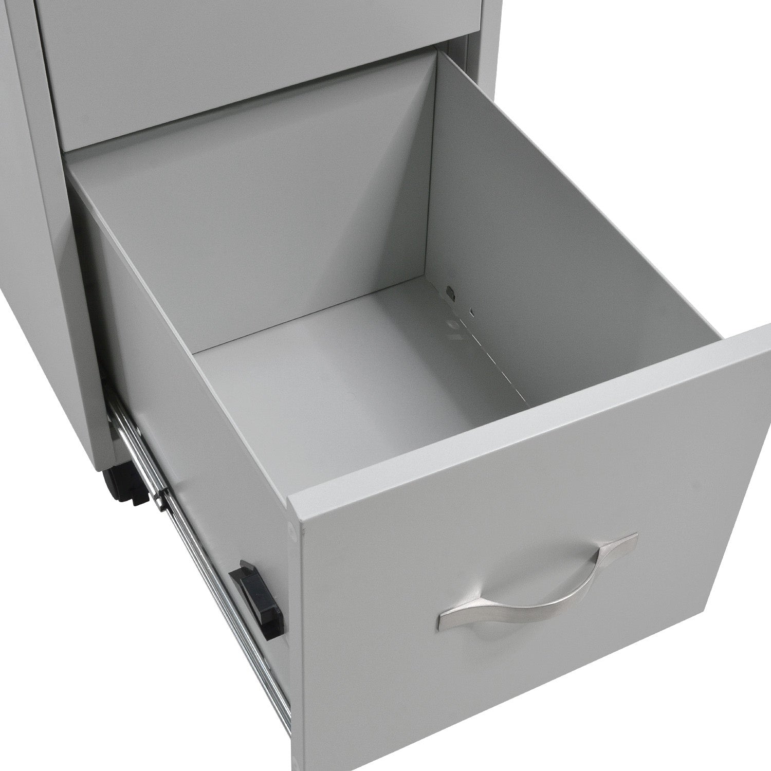 Archivero Metálico 2 Gavetas Carta Para Oficina Ruedas 360° Color Gris