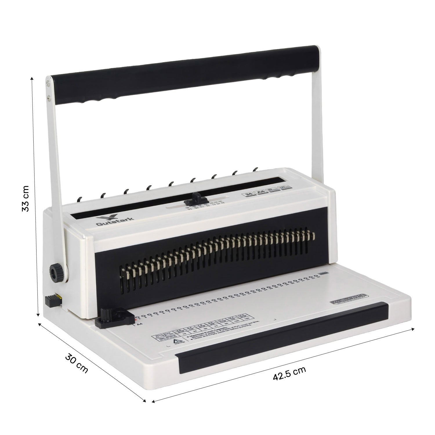 Engargoladora Perforadora Ajustable 120 Hojas 34 Ojales