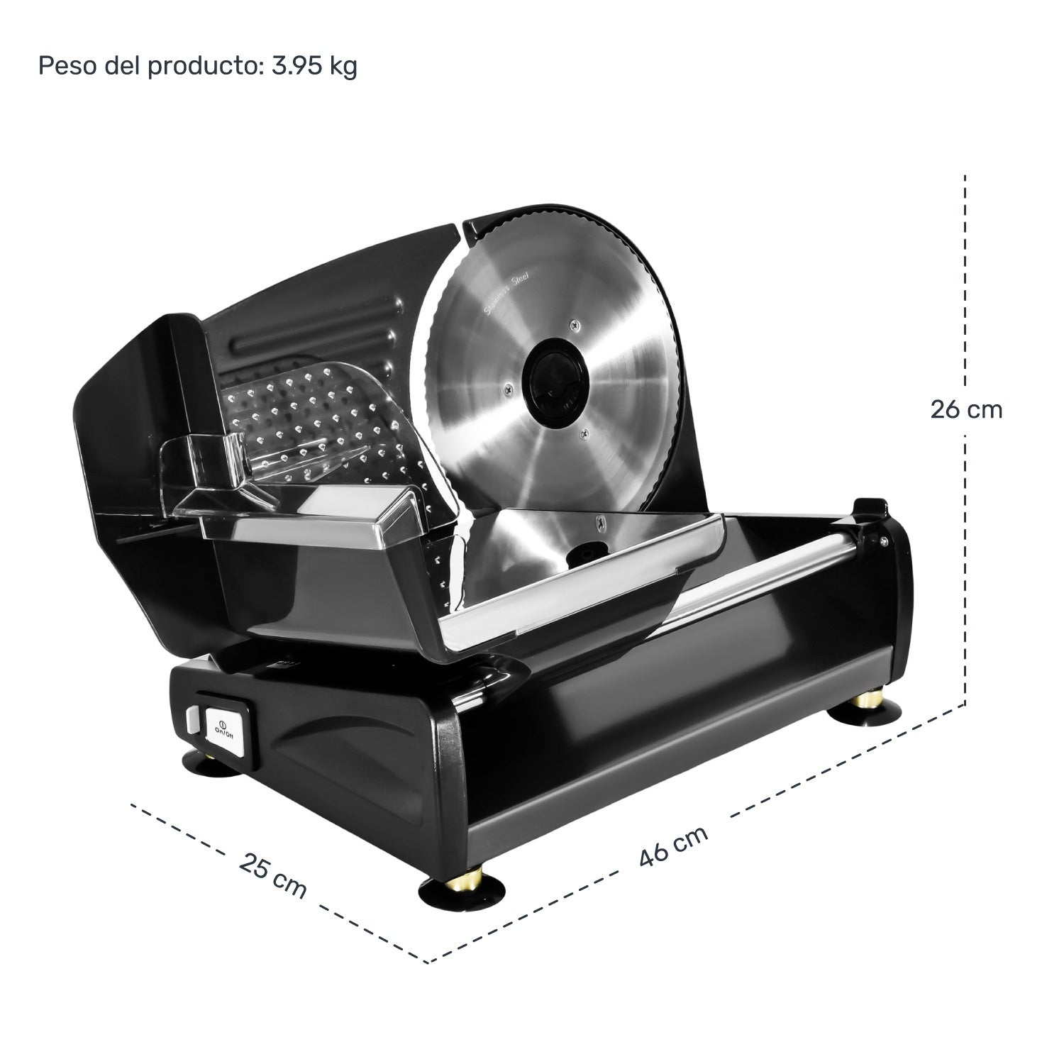 Rebanadora Jamon Cortadora Cuchilla 300mm Carne Embutidos (Copy)Rebanadora Cortadora Electrica Carne Jamon Cocina Hogar Color Negro