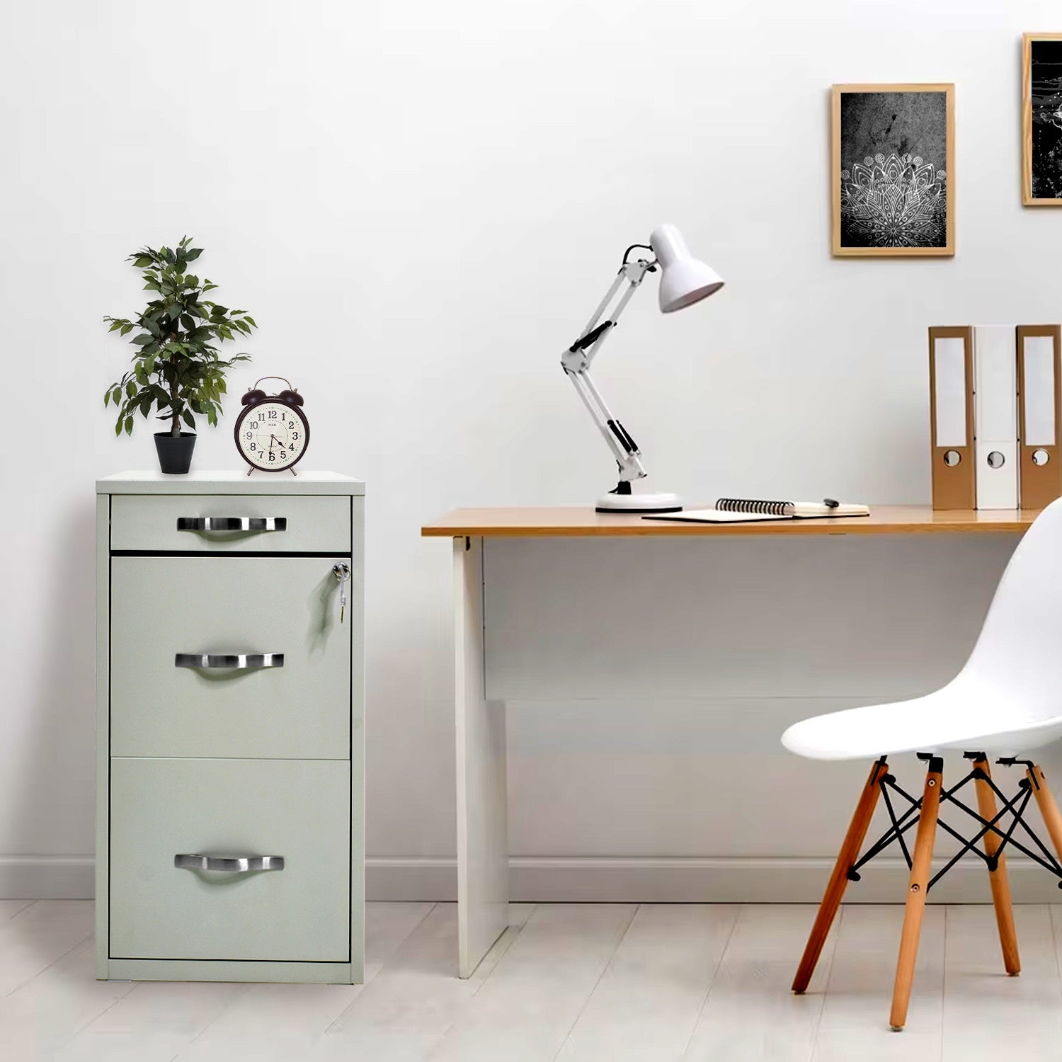 Archivero Metalico 2 Gabinetes + 1 Cajon Papelero Oficina