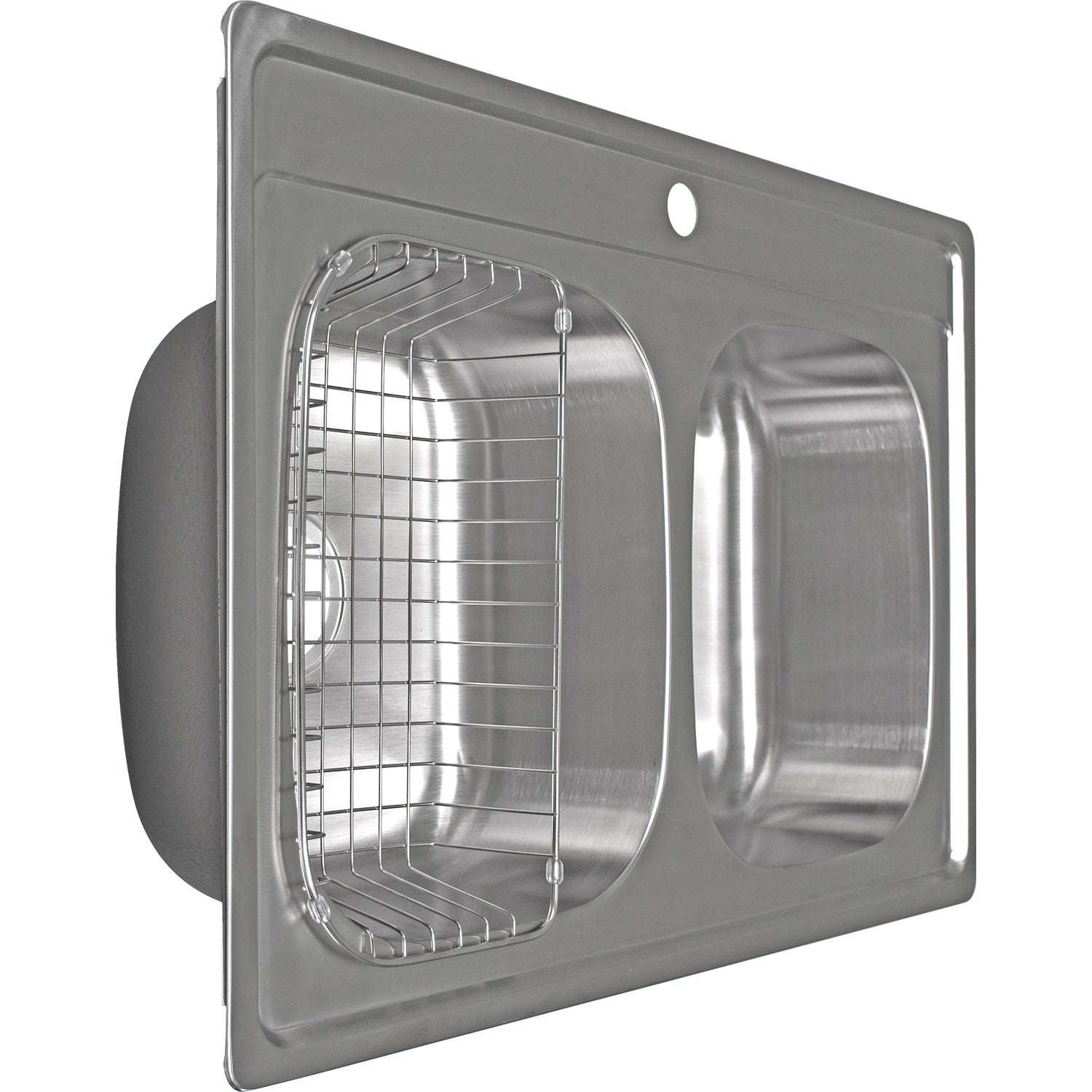 Fregadero Tarja 2 Tinas Cocina Acero Inox + Grifo Mezcladora