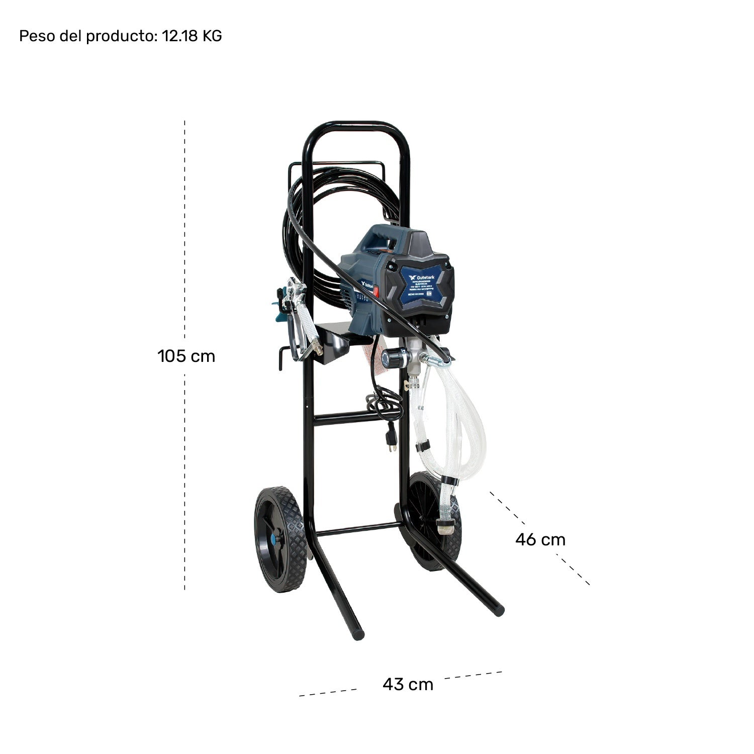 Pulverizador Pintura Industrial Electrica 17lts Sin Aire