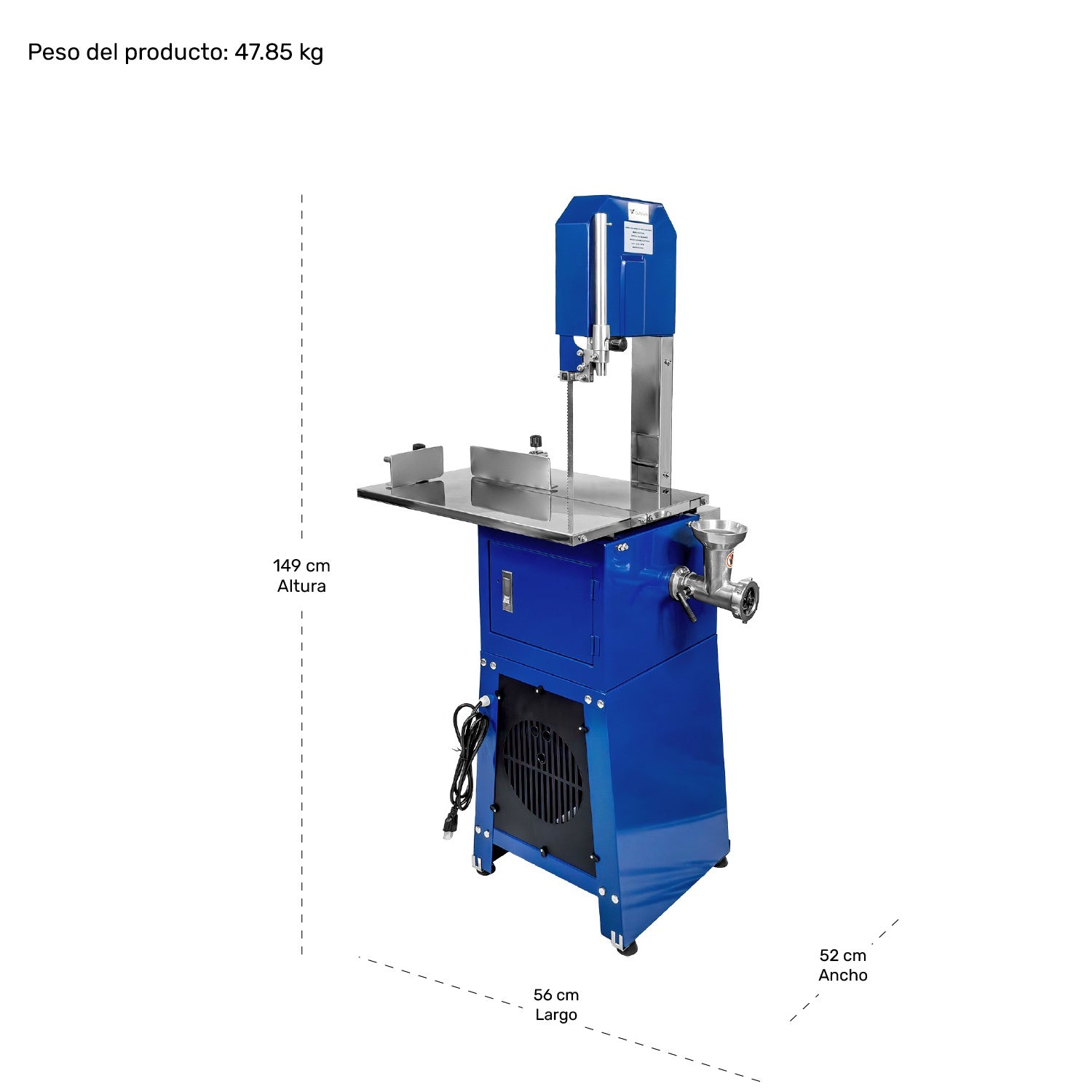 Sierra Cinta Cortadora Hueso + Molino Triturador Carne 3/4hp