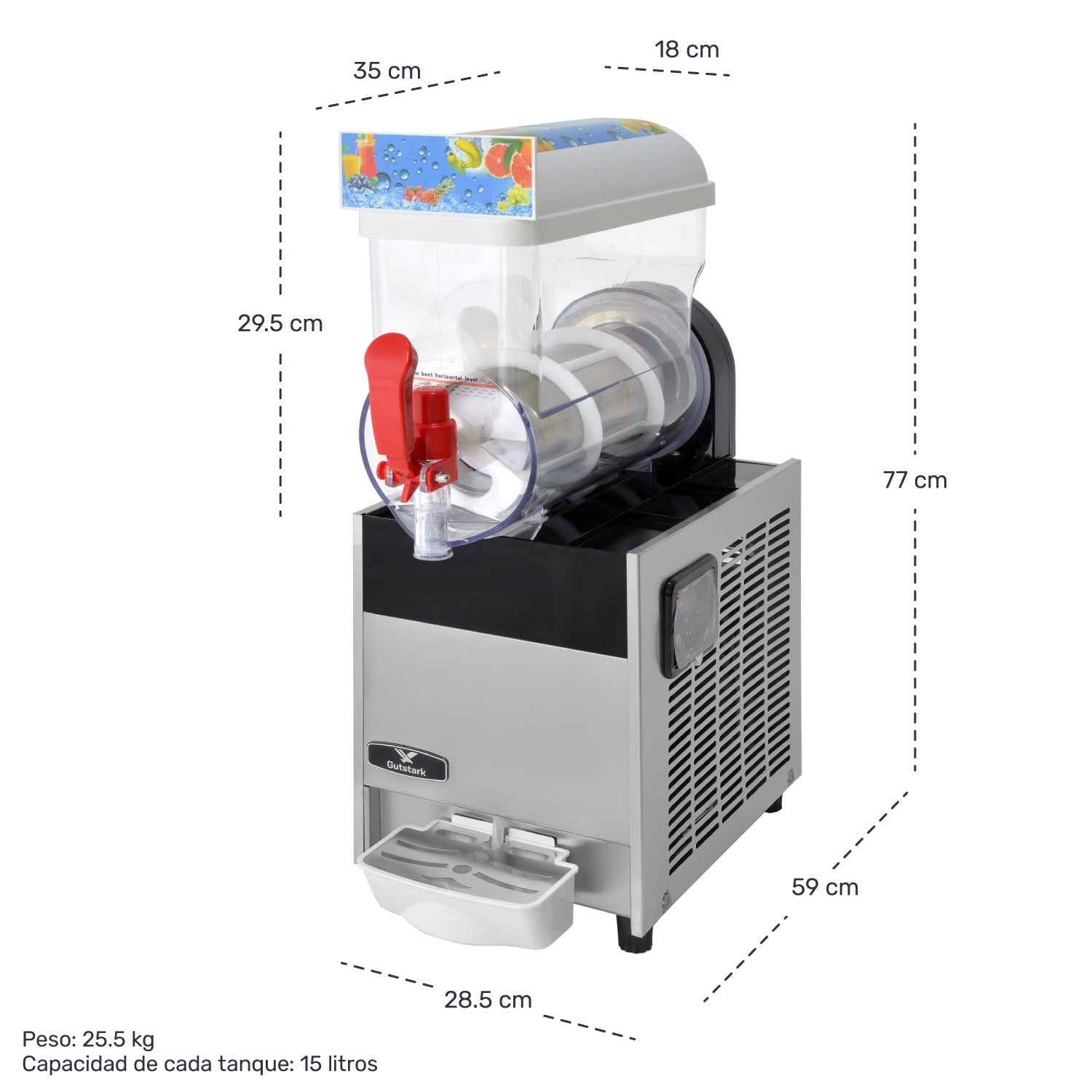 Maquina Smoothies 15 Litros Frappe Raspados 110v 400w
