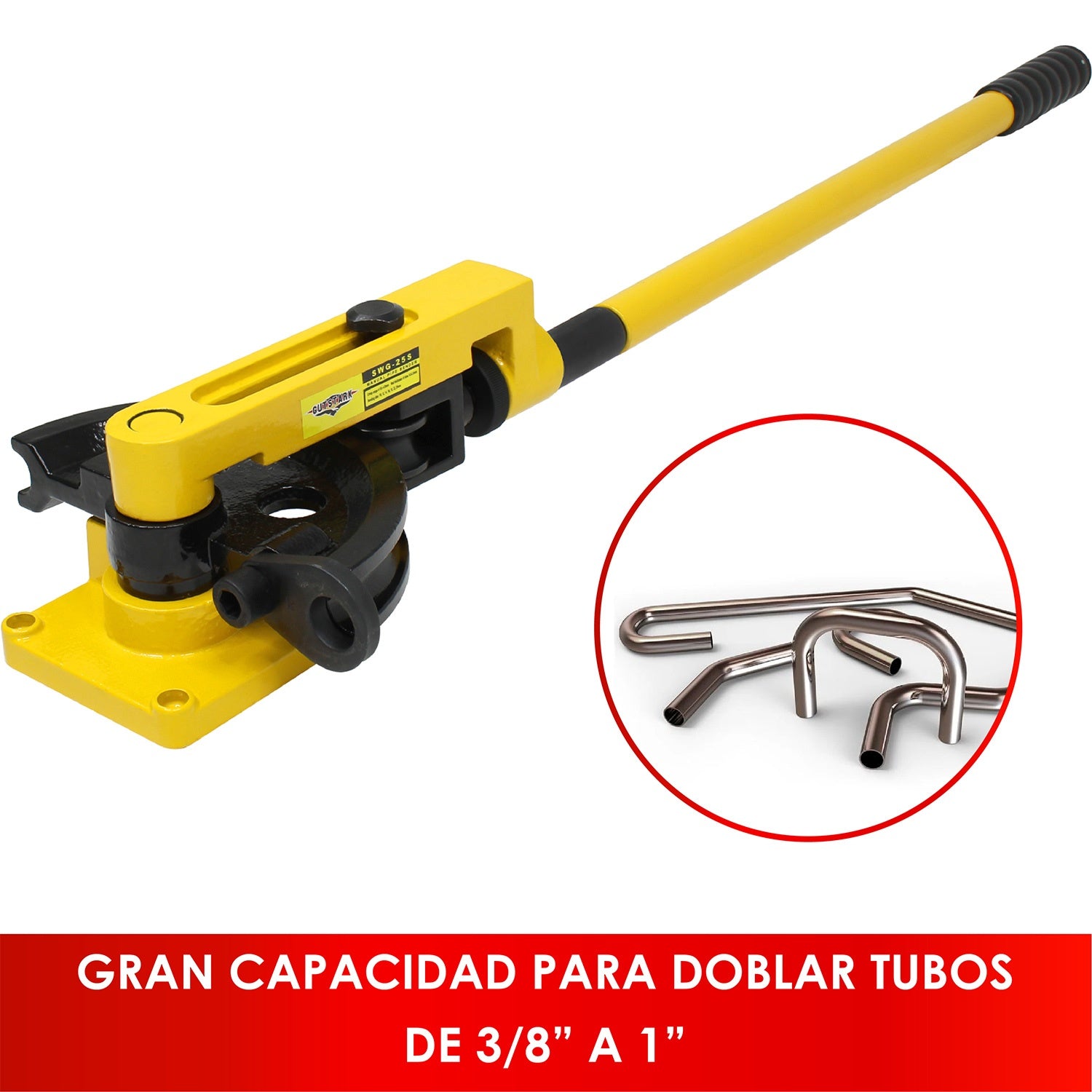Dobladora Tubo Manual Set 3/8 A 1 Pulgada Industrial