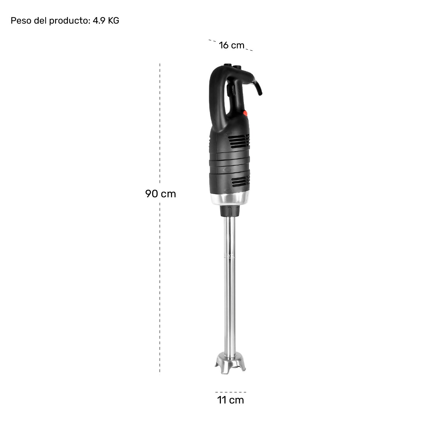 Batidora Inmersion Turbo Licuadora Industrial 850w 19000rpm