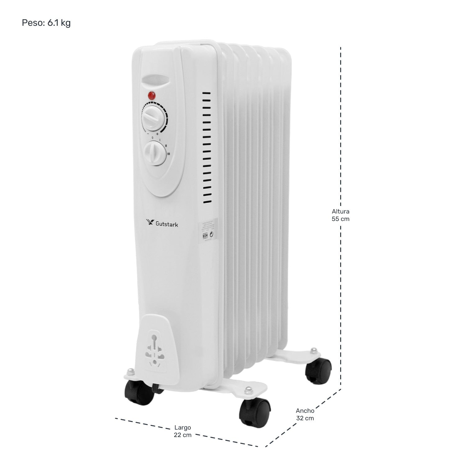 Calentador de Aceite 3 Niveles para Ambiente