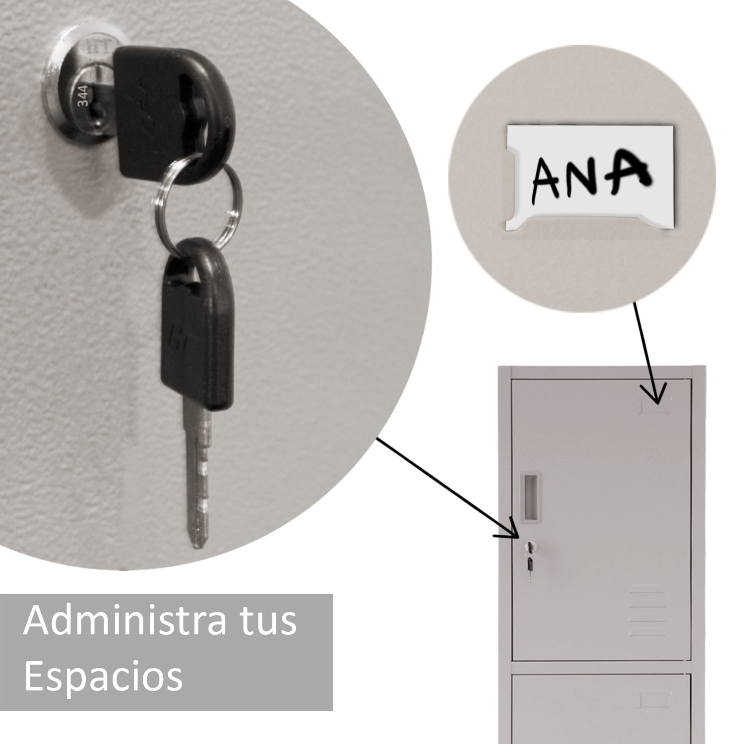 Locker Metalico 1 a 4 Puertas Casilleros Chapa 38.5x34x180cm