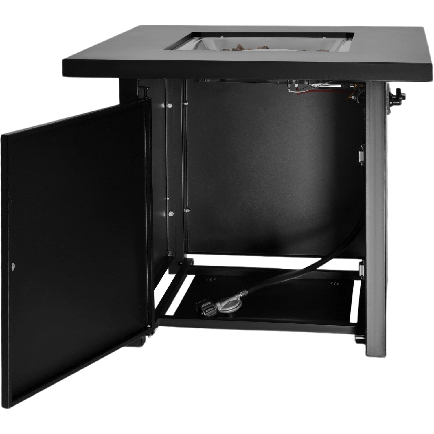 Hoguera Fogata Mesa Calentador Gas Propano 71x71 C/ Cristal