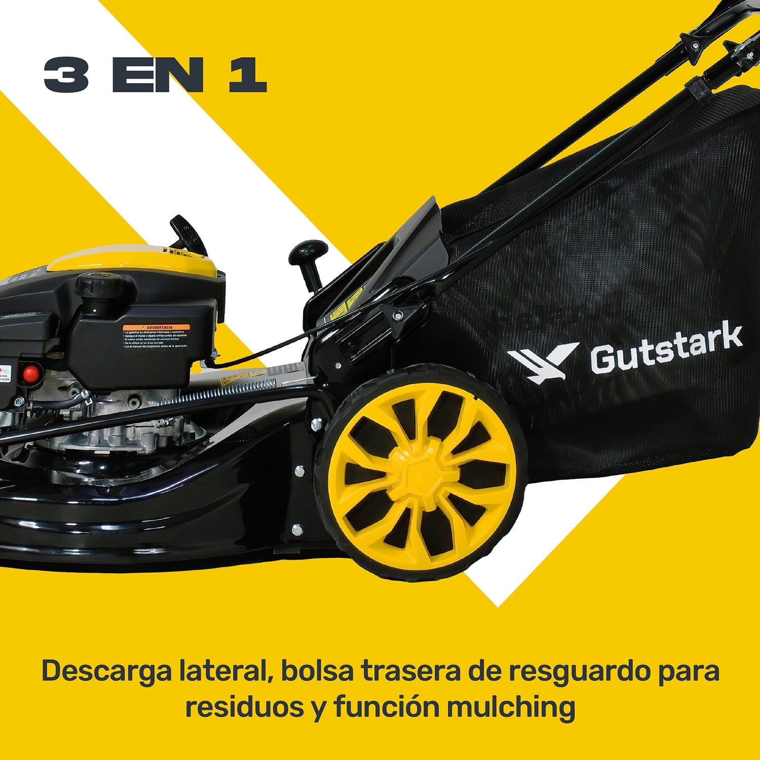 Podadora Cesped Gasolina 21p 3en1 7 Velocidades 6.5hp 170cc