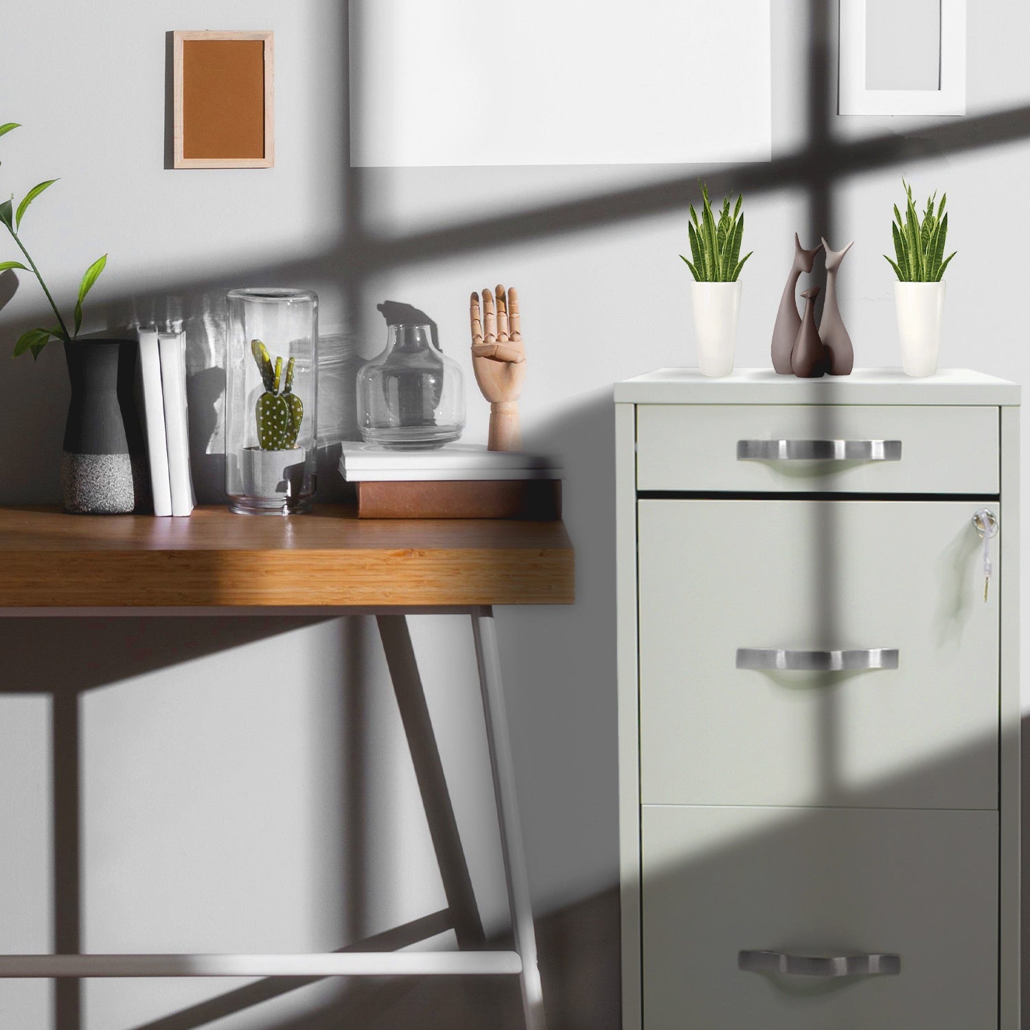 Archivero Metalico 2 Gabinetes + 1 Cajon Papelero Oficina