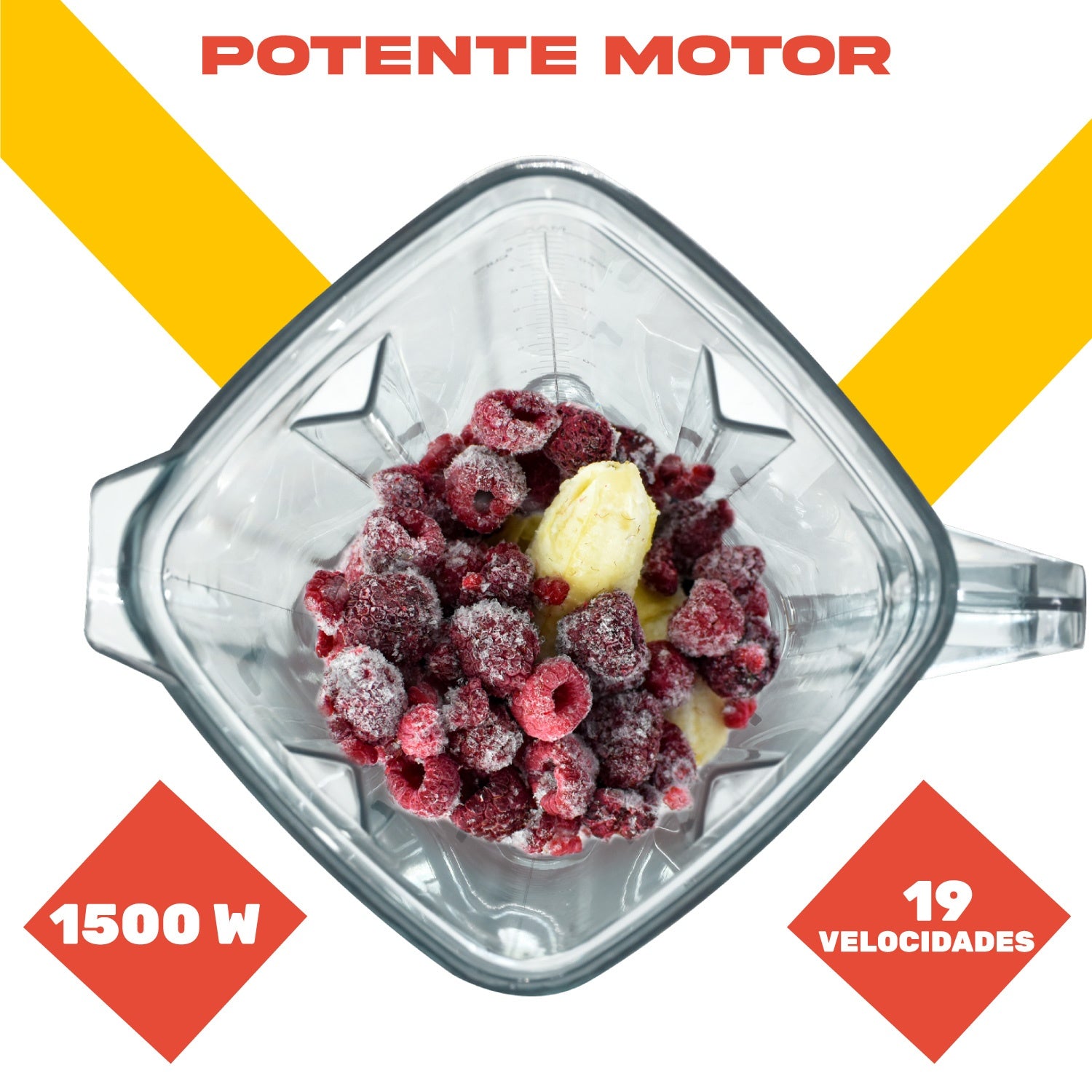 Licuadora Profesional 1500w 2.2l Blender Industrial 6 Aspas