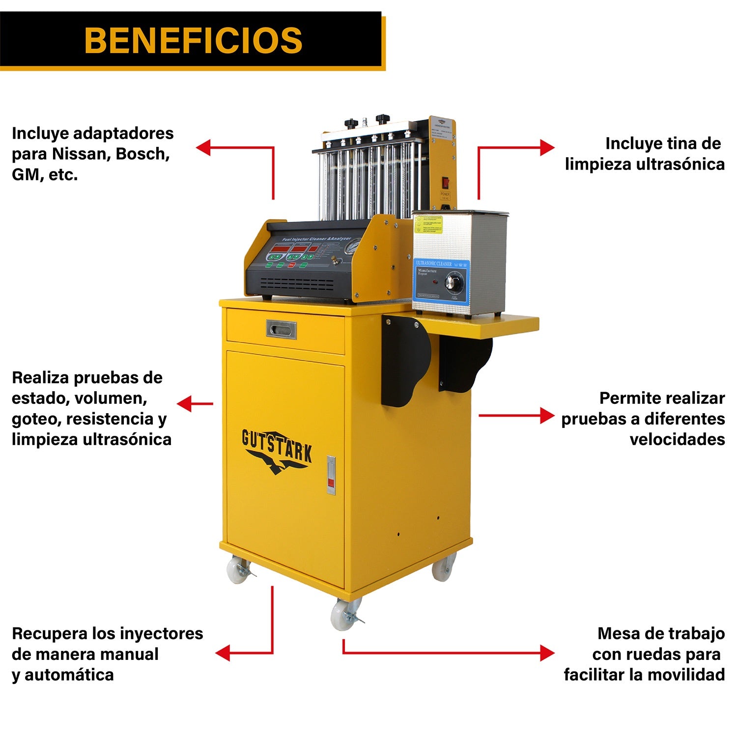 Laboratorio Inyectores 6 Cilindros Tina Ultrasonica Limpieza