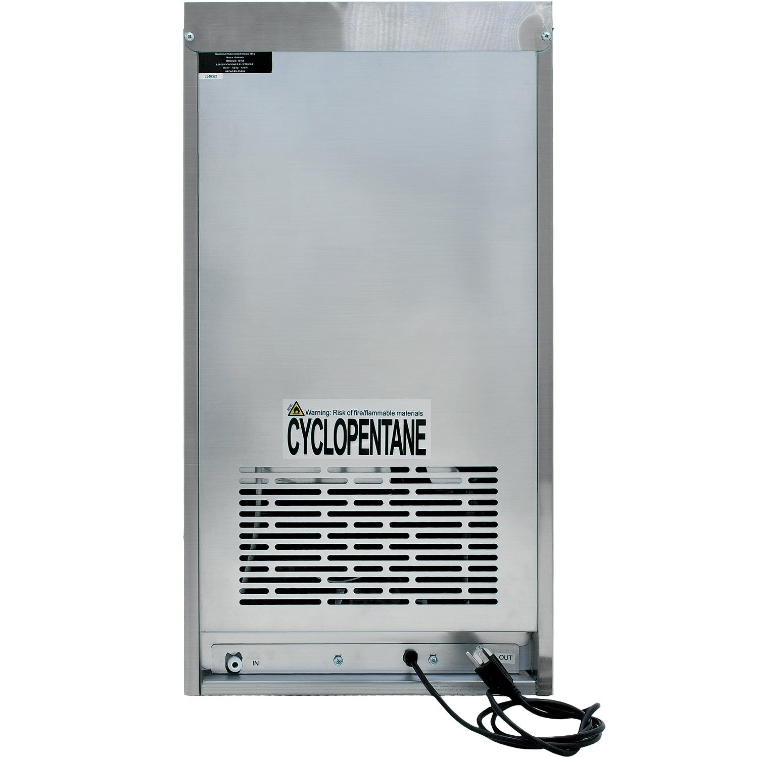 Maquina Fabricadora Hielo Comercial 60 Kg Dia Restaurante Color Plata