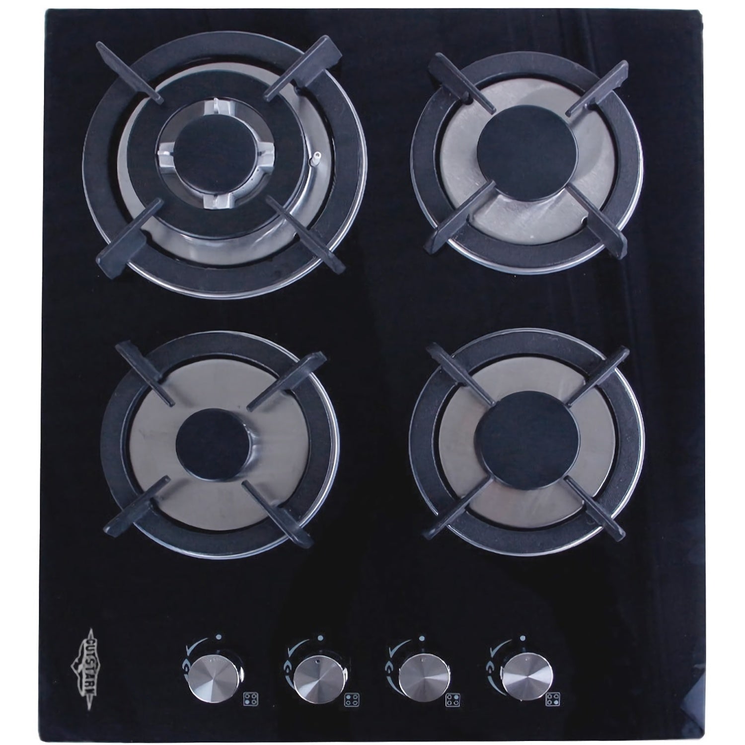 Parrilla a Gas Natural LP Empotrable Cristal Templado 4 Quemadores
