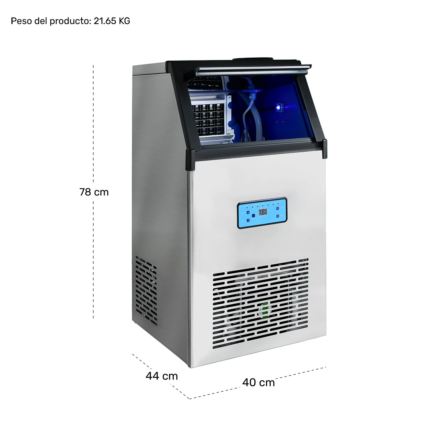 Maquina Fabricadora Hielo Comercial 40 Kg Dia Restaurante