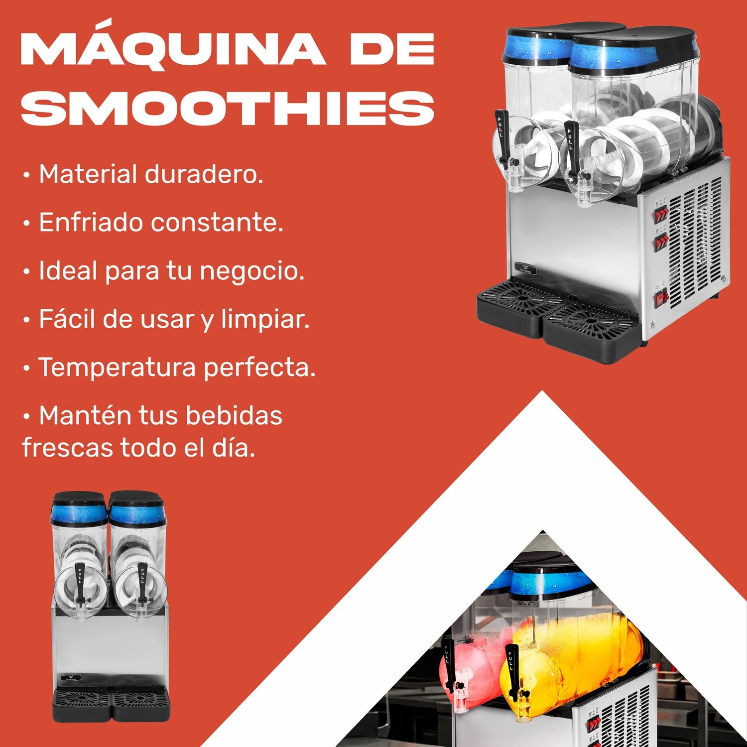 Maquina Para Smoothies Frapes Raspados Industrial 30 Litros