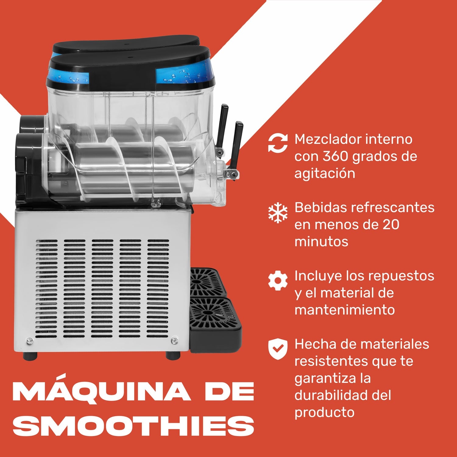 Maquina Para Smoothies Frapes Raspados Industrial 30 Litros